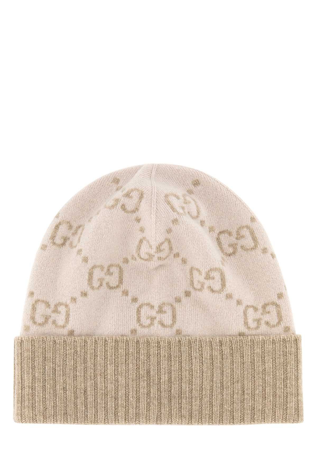 Gucci Embroidered Cashmere Beanie Hat Size ONE SIZE - 1 Thumbnail