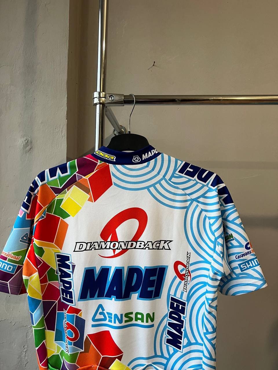 Vintage 1990 RARE NALINI MAPEI DBR CYCLING BIKE JERSEY SHIRT SIZE 6 Size US XL / EU 56 / 4 - 8 Thumbnail