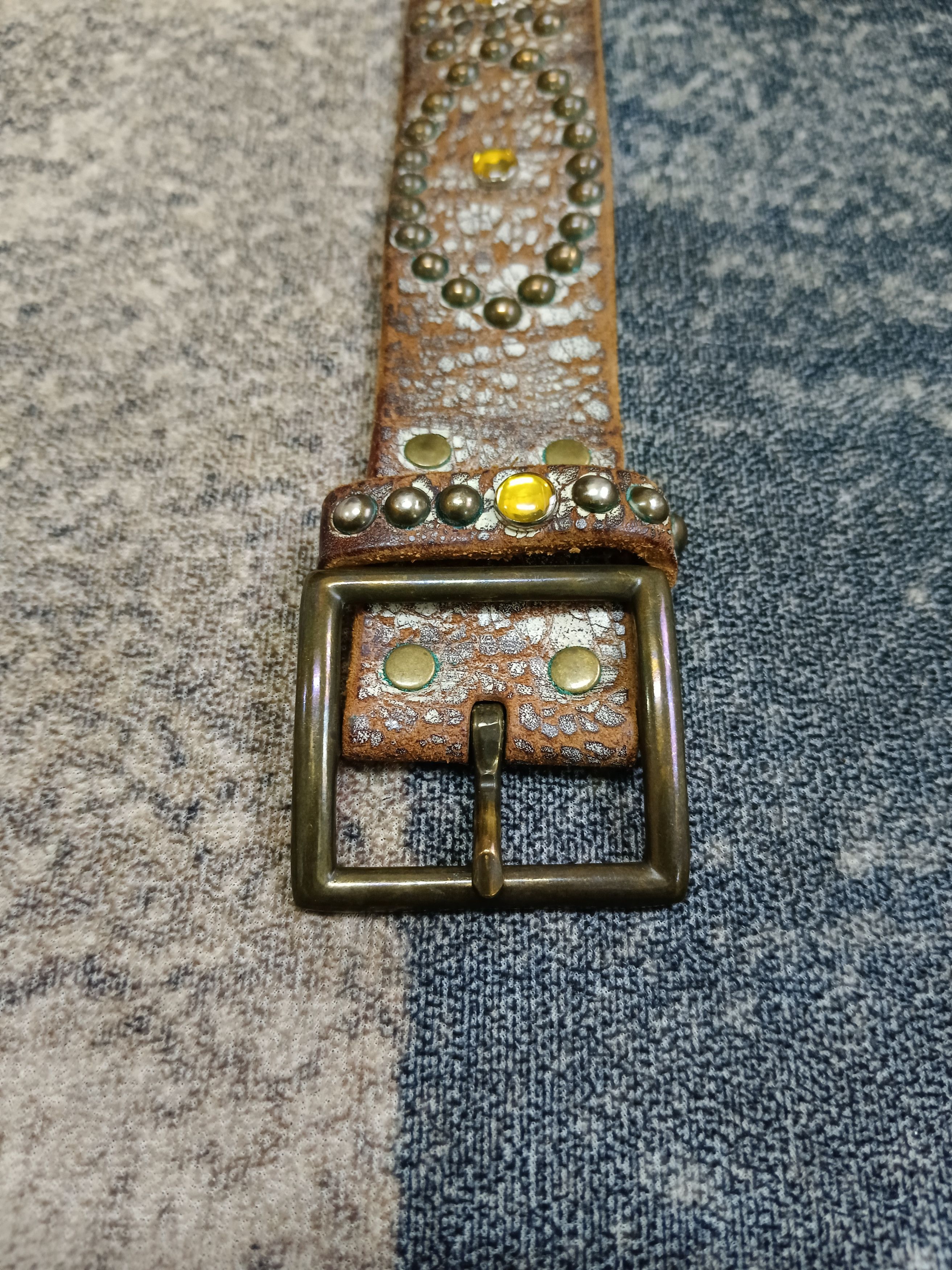 Leather SICK LEATHER STUDDED UNBRANDED BELT Size ONE SIZE - 5 Thumbnail