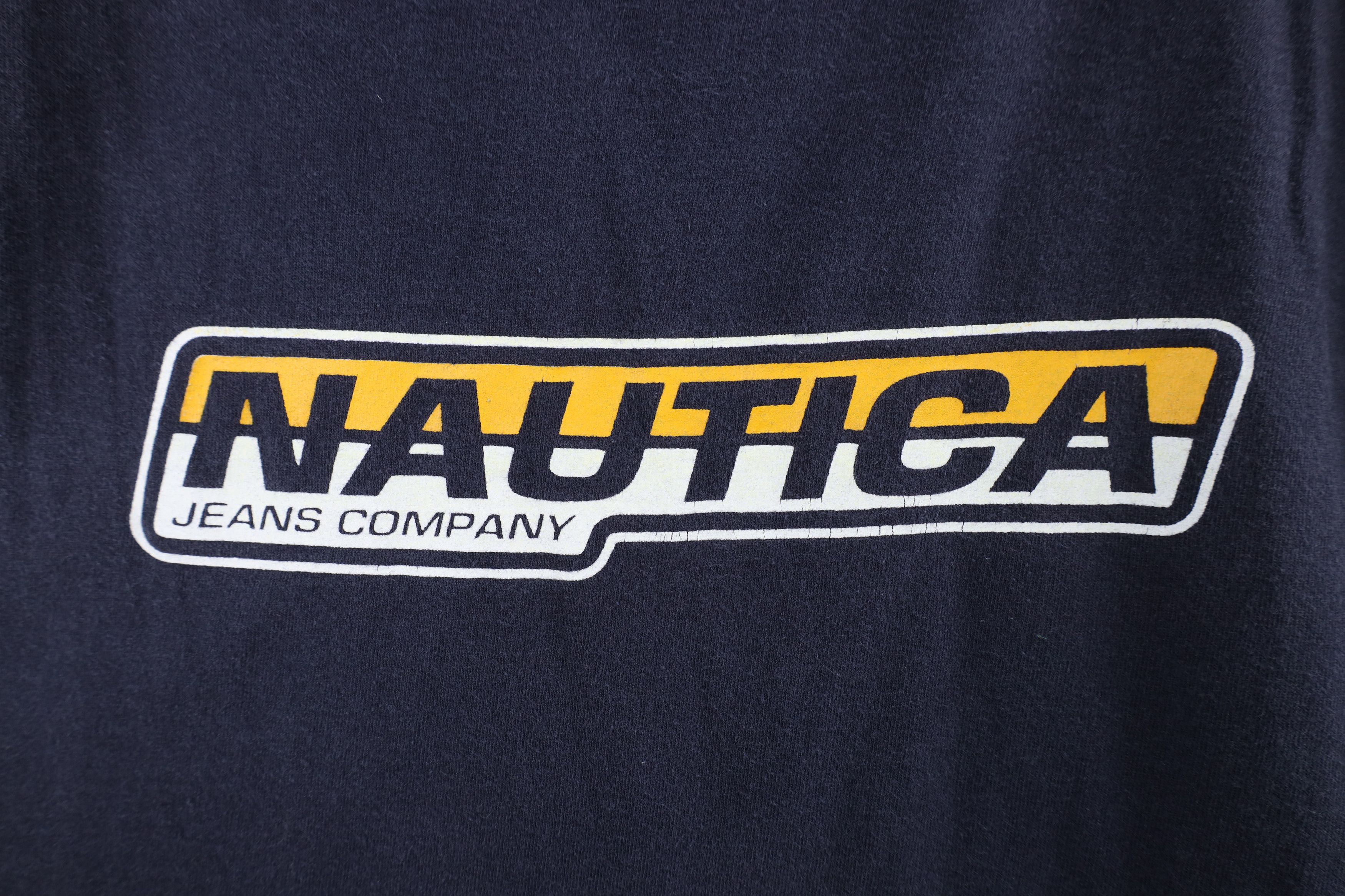 Nautica × Vintage Vintage 90s Nautica Spell Long Sleeve T-Shirt Blue Cotton Size US XL / EU 56 / 4 - 4 Thumbnail