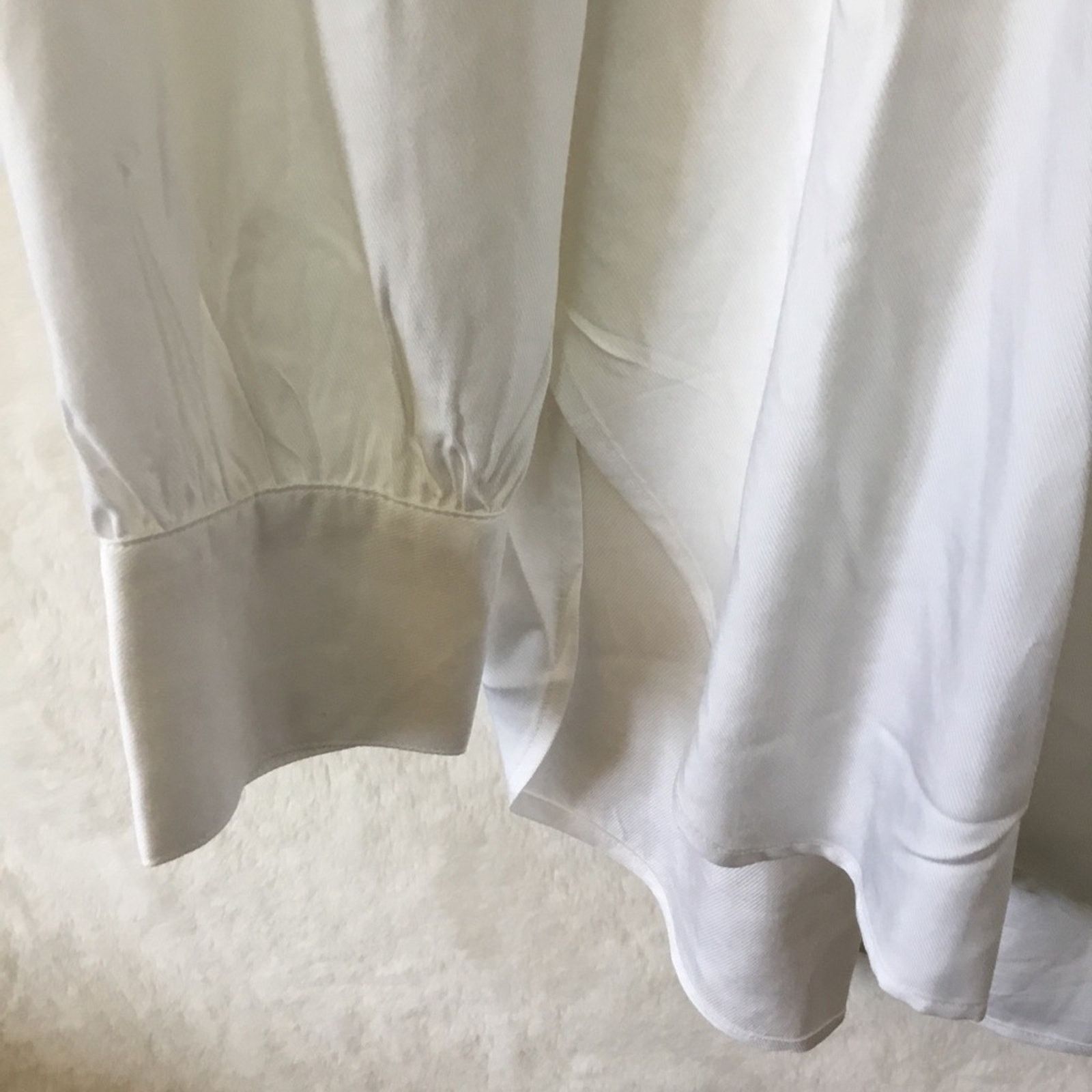 Loft Loft White Split Neck Tunic Blouse with Pintuck Details Size S / US 4 / IT 40 - 4 Thumbnail