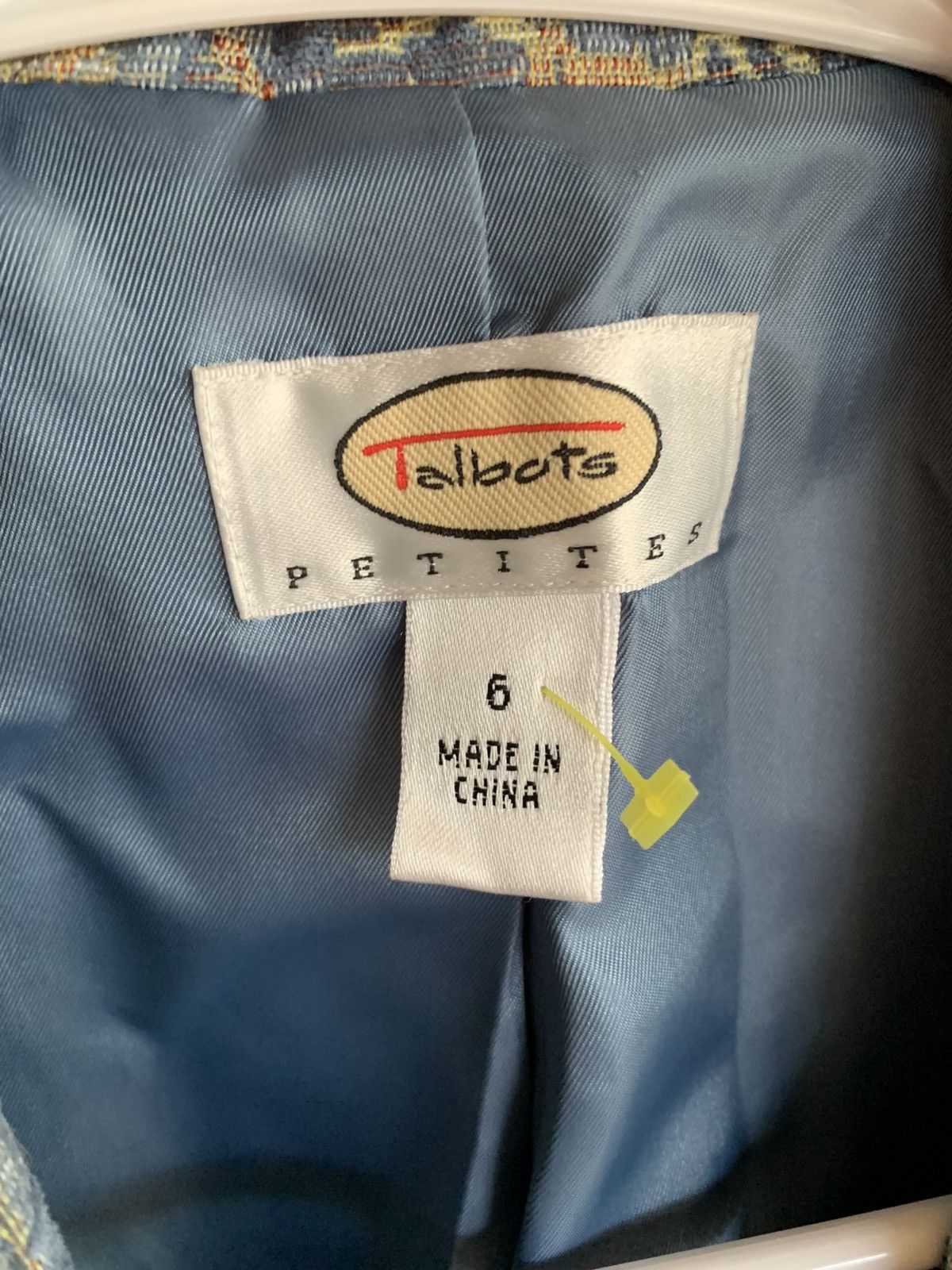 Robert Talbott × Talbots × Vintage Vintage Blazer Talbots Petites floral blue green pattern Size M / US 6-8 / IT 42-44 - 3 Thumbnail