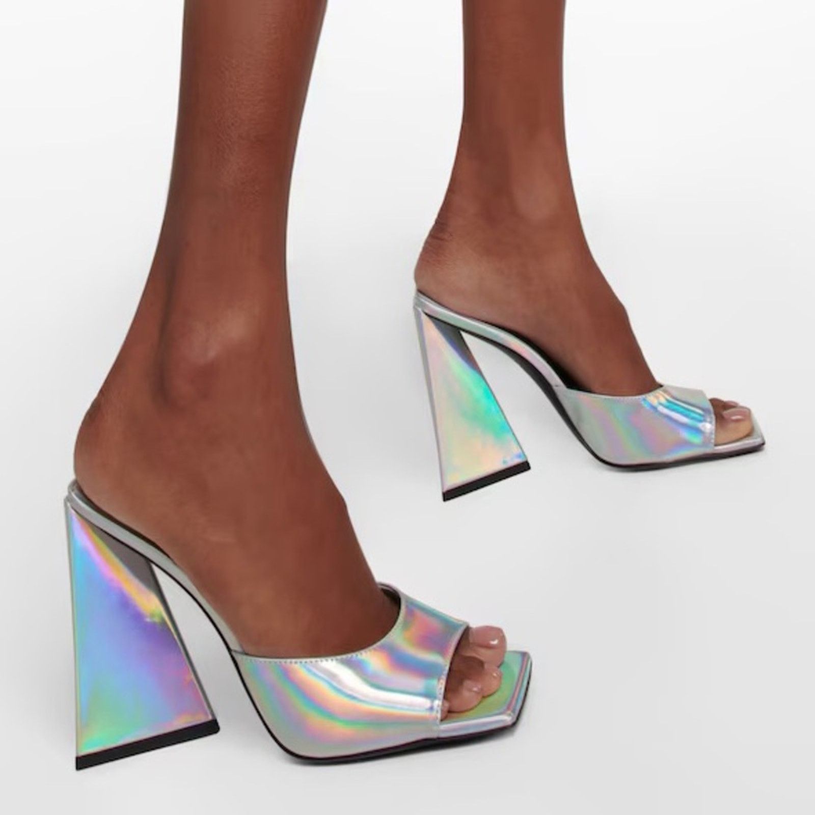 The Attico The Attico Devon Metallic Leather Mules US10.5 / IT40.5 Size US 10.5 / IT 40.5 - 1 Thumbnail