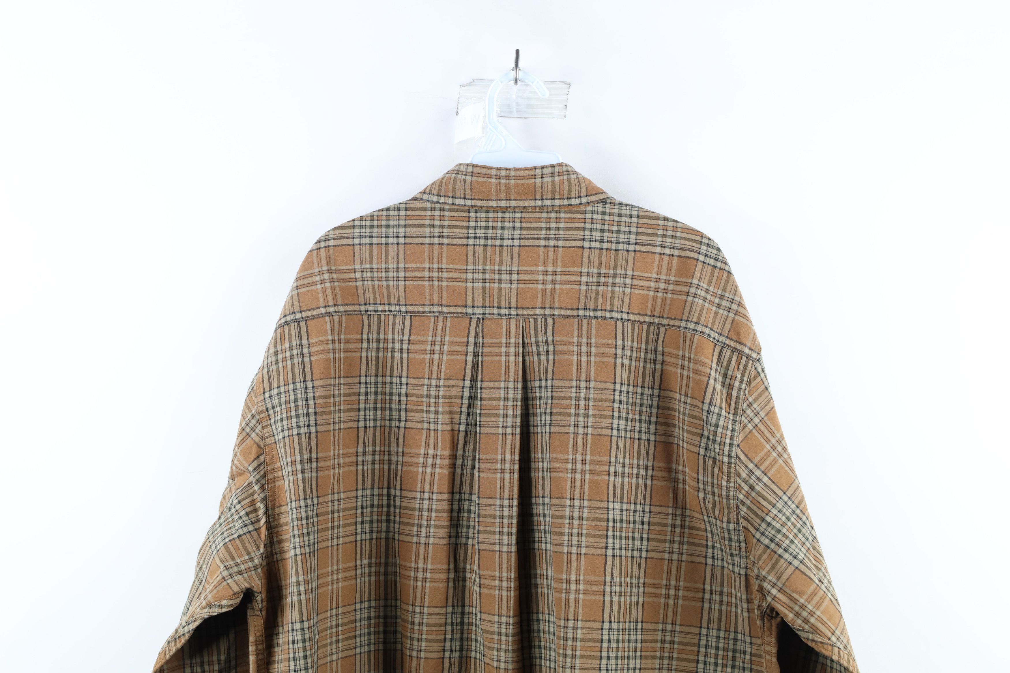 Carhartt × Vintage Vintage Carhartt Collared Button Down Shirt Brown Plaid Size US L / EU 52-54 / 3 - 8 Thumbnail