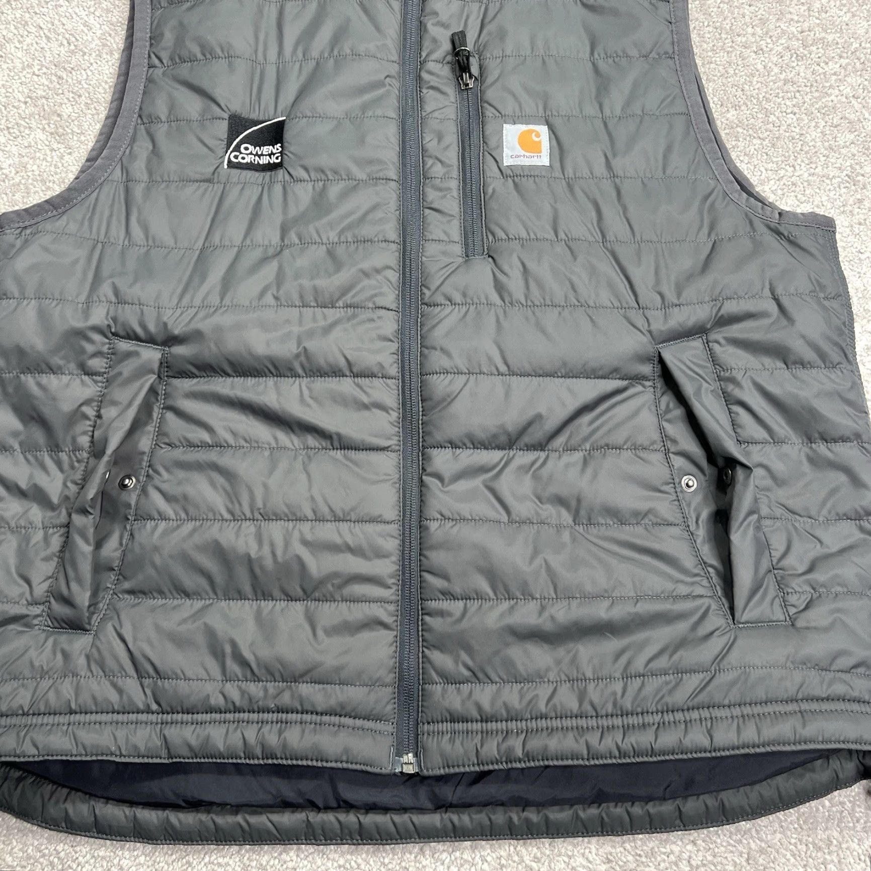 Carhartt Carhartt Puffer Vest Rain Defender Gray OV2286-M Relaxed Fit Embroidered Mens Large Size US L / EU 52-54 / 3 - 6 Thumbnail