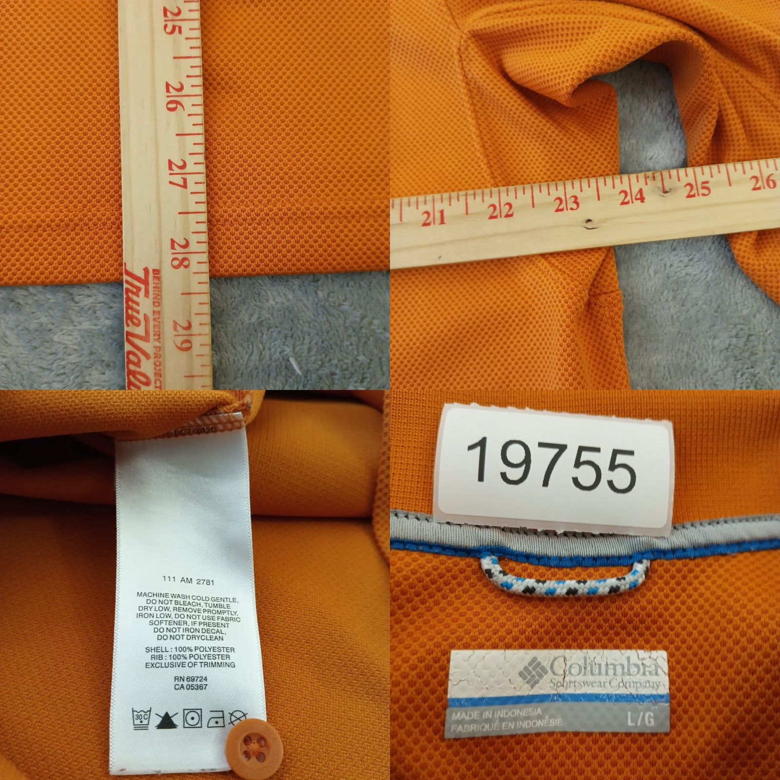 Vintage Columbia Polo Shirt Mens Large Orange Knit Short Sleeve Shirt Polo Logo Short Sleeve Orange Mens L Polo Size US L / EU 52-54 / 3 - 8 Thumbnail