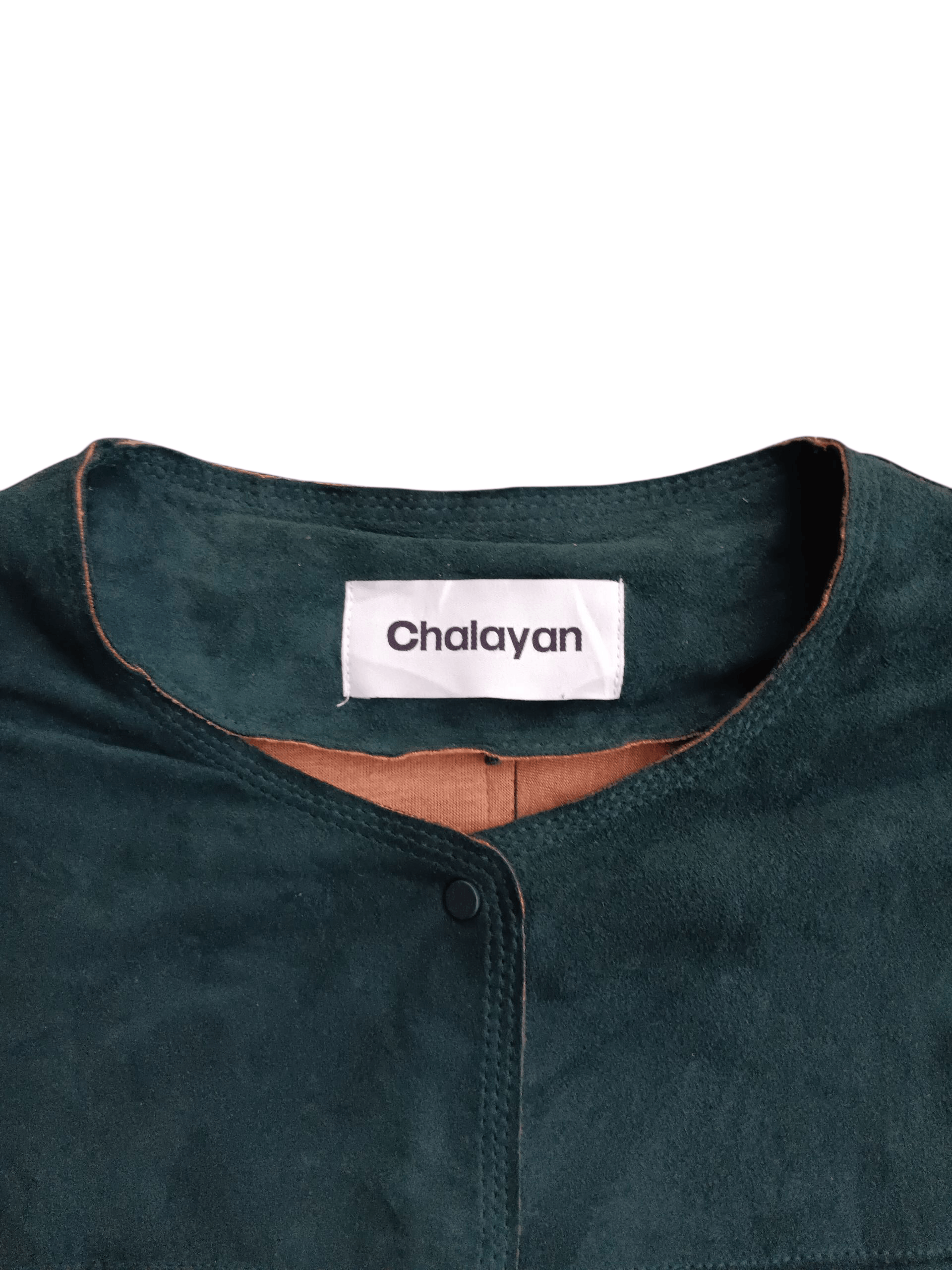 Hussein Chalayan Chalayan by hussein chalayan suede green dress Size L / US 10 / IT 46 - 2 Thumbnail