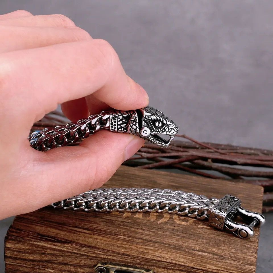 Jewelry × Vintage Dominant Snake Head Bracelet Size ONE SIZE - 4 Thumbnail