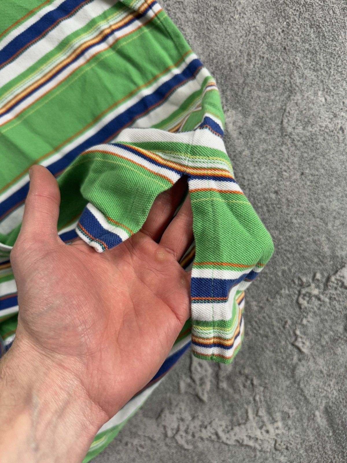 Polo Ralph Lauren × Ralph Lauren × Vintage Polo Ralph Lauren M striped polo button up T-shirt tee RL Size US M / EU 48-50 / 2 - 10 Thumbnail