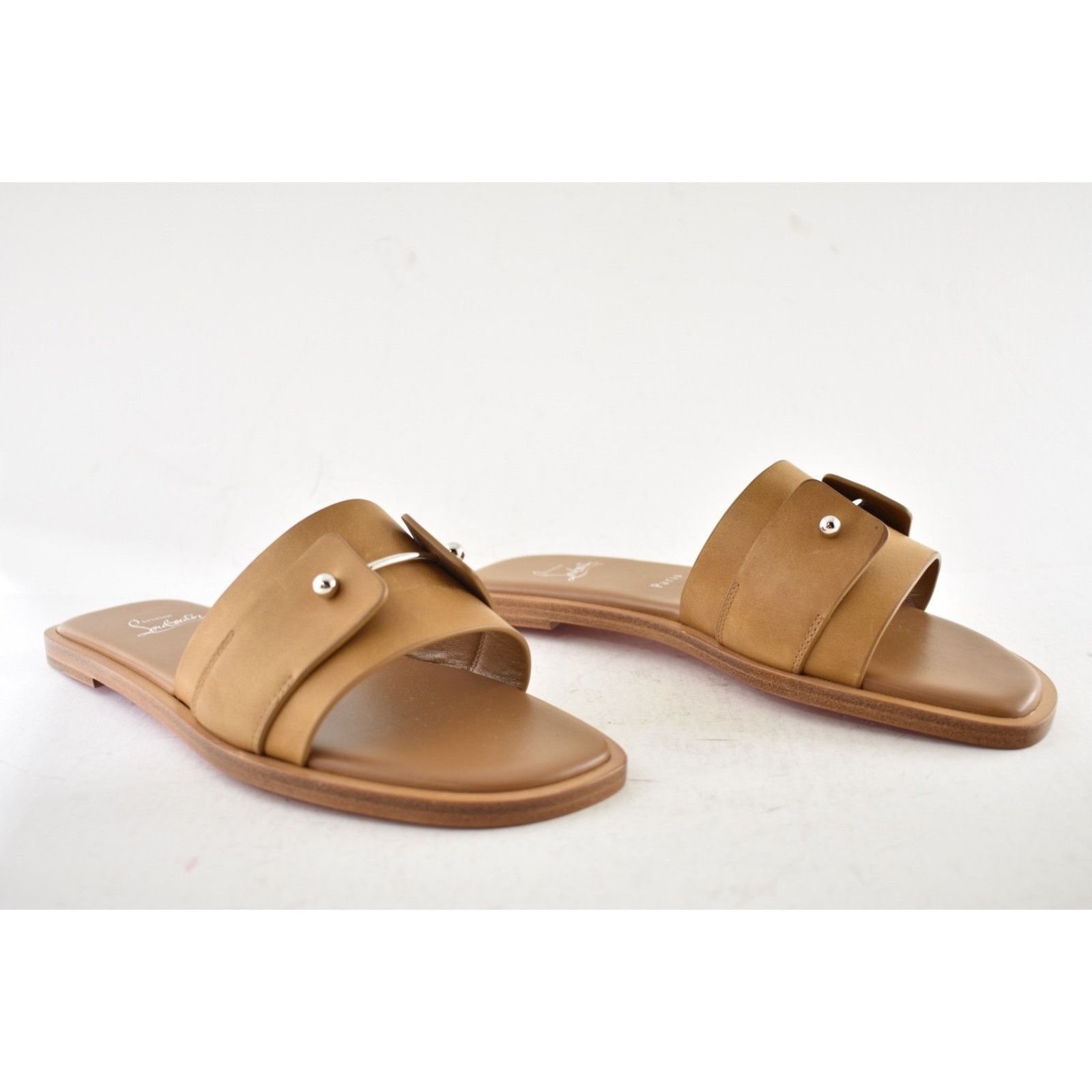 Christian Louboutin Christian Louboutin Chambelimule Flat Tera Brown Sandal 36 Size US 6 / IT 36 - 4 Thumbnail