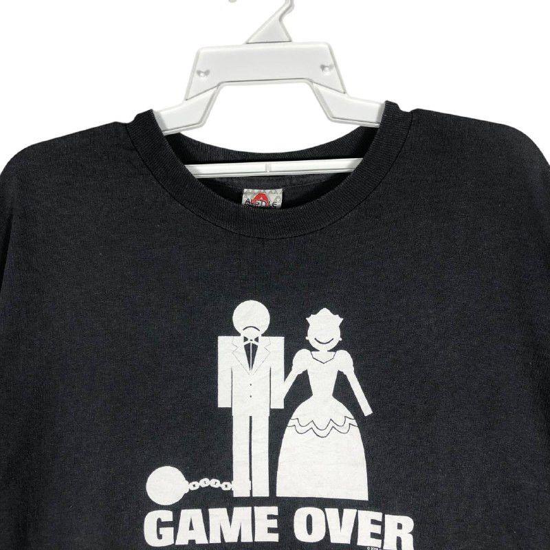 Vintage Vintage Game Over Married T-Shirt Size US XL / EU 56 / 4 - 2 Thumbnail