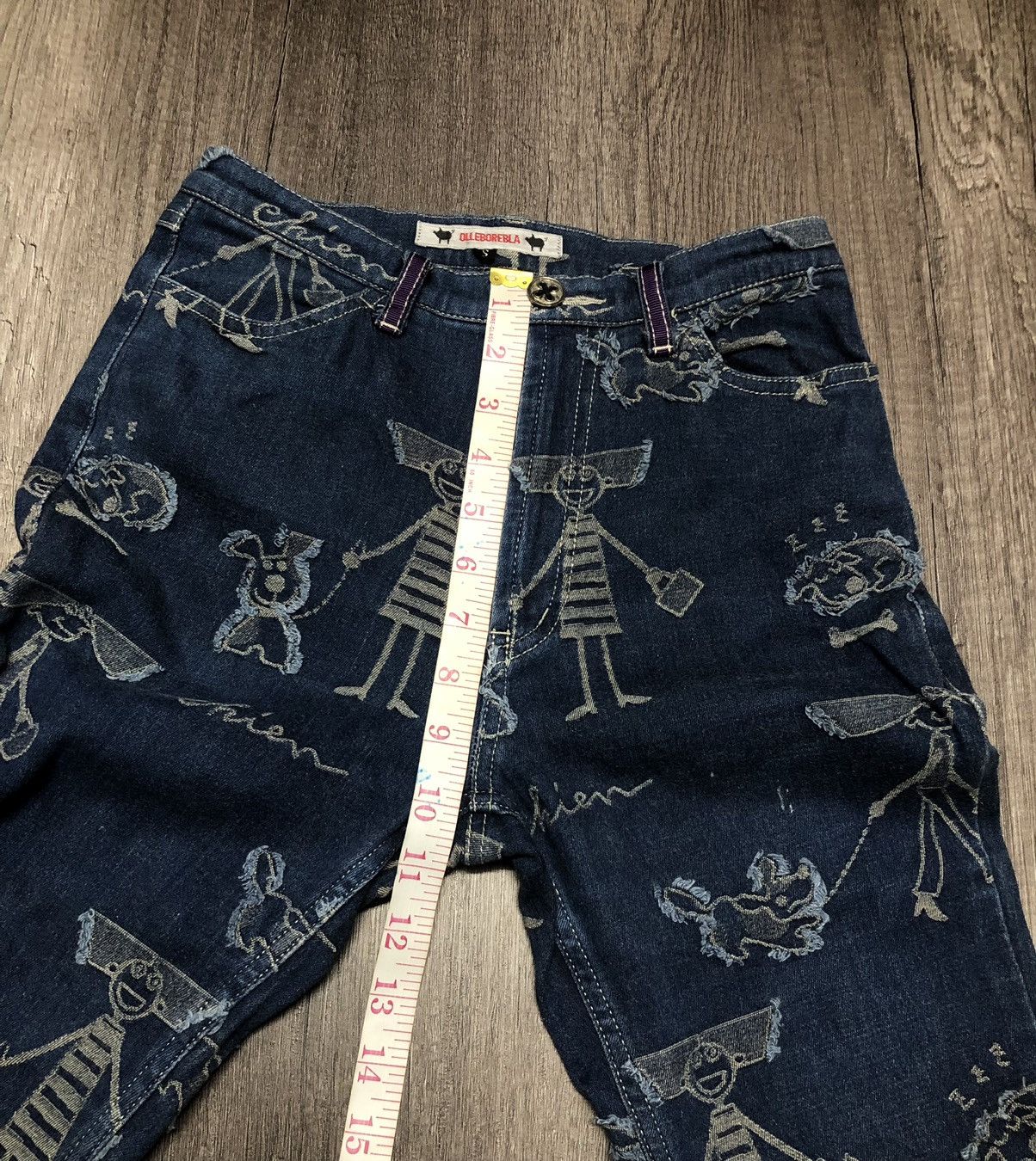 Japanese Brand VINTAGE OLLEBOREBLA STRETCH JEANS FULL PRINT Size 27" / US 4 / IT 40 - 19 Thumbnail