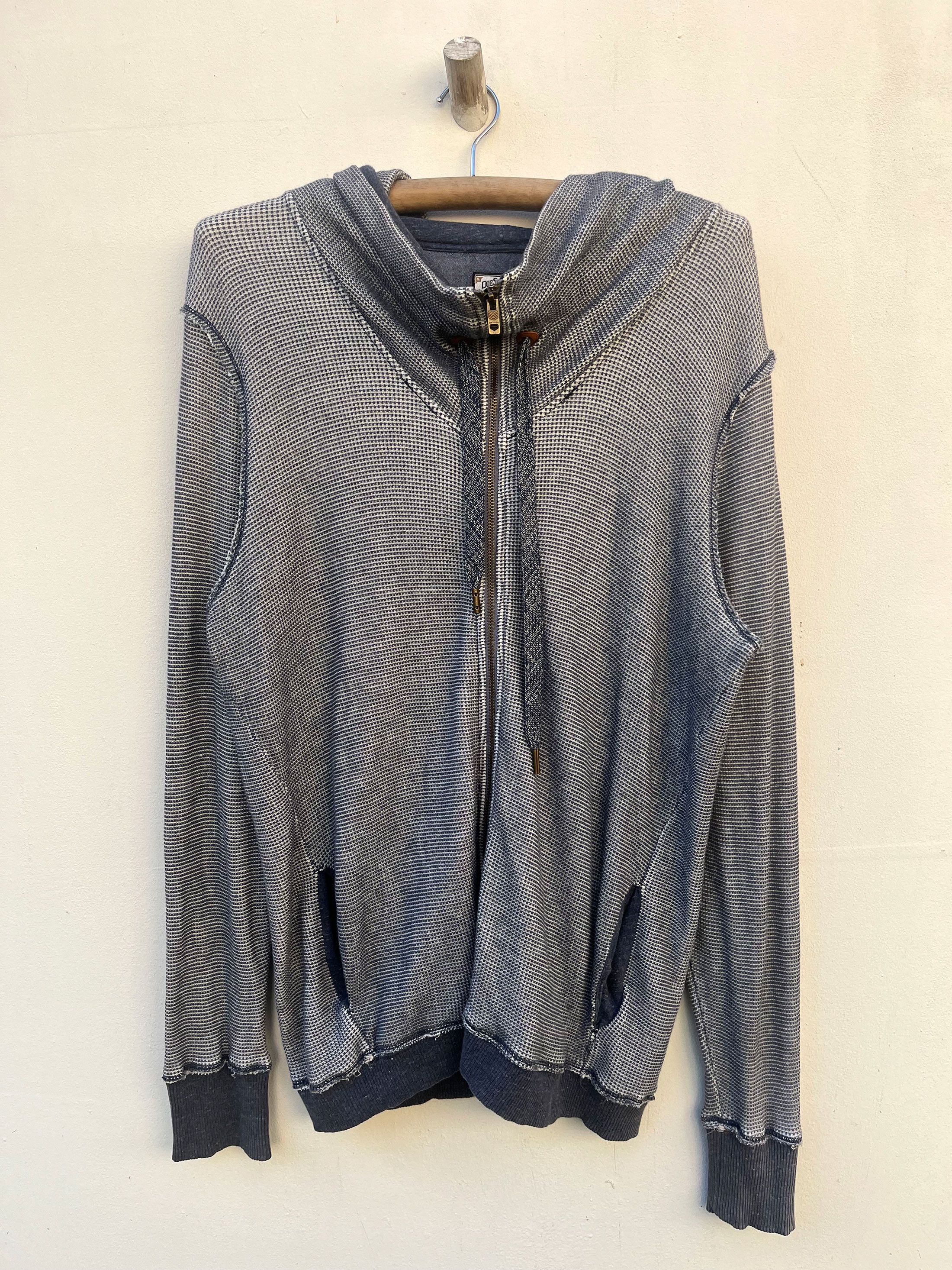 Designer × Diesel Diesel Co Reverse Sewing Knitted Zipper Hooded Sweatshirt Size US L / EU 52-54 / 3 - 1 Thumbnail