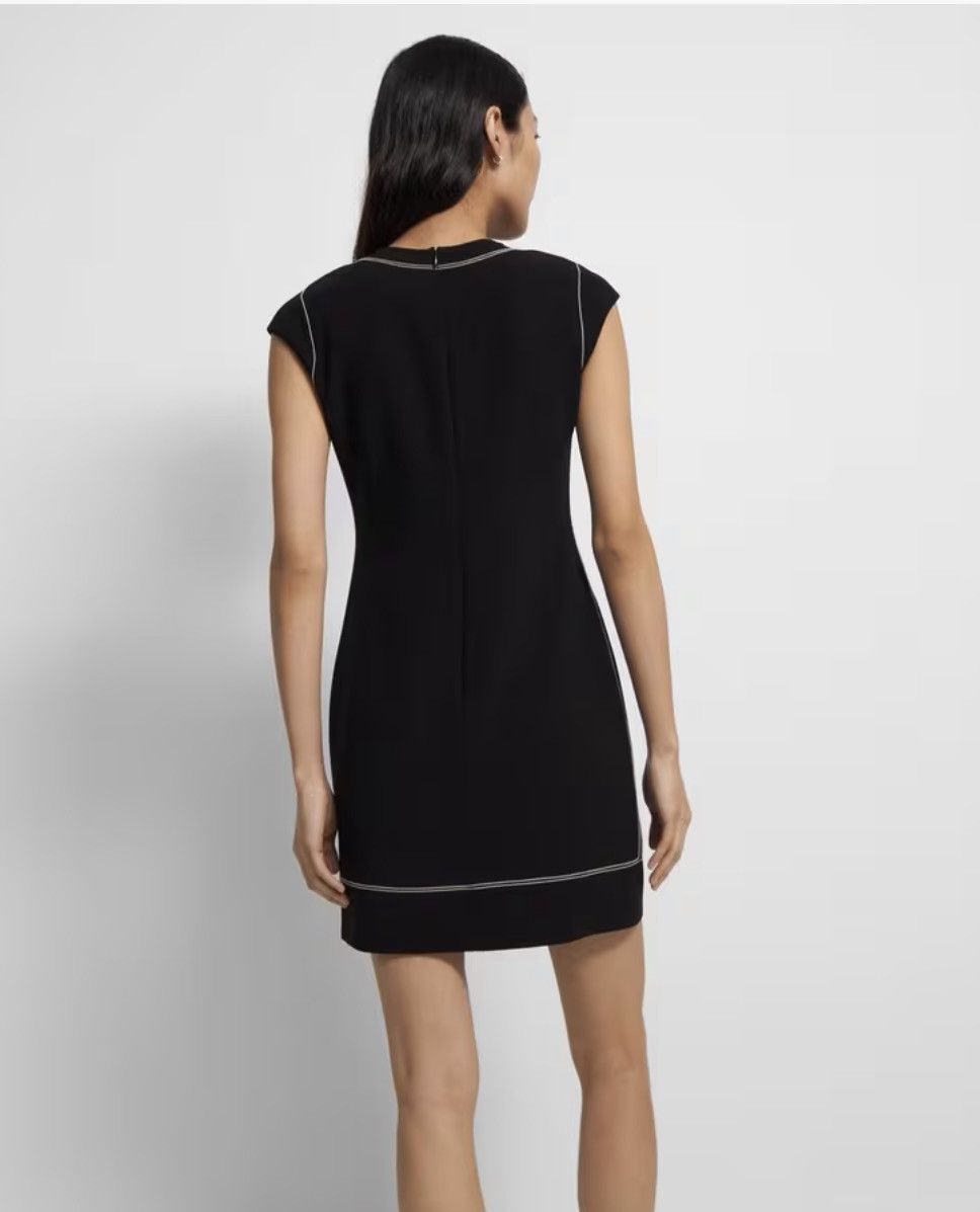 Theory Theory Embroidered Shift Dress in Admiral Crepe Size 0 Size XS / US 0-2 / IT 36-38 - 2 Thumbnail