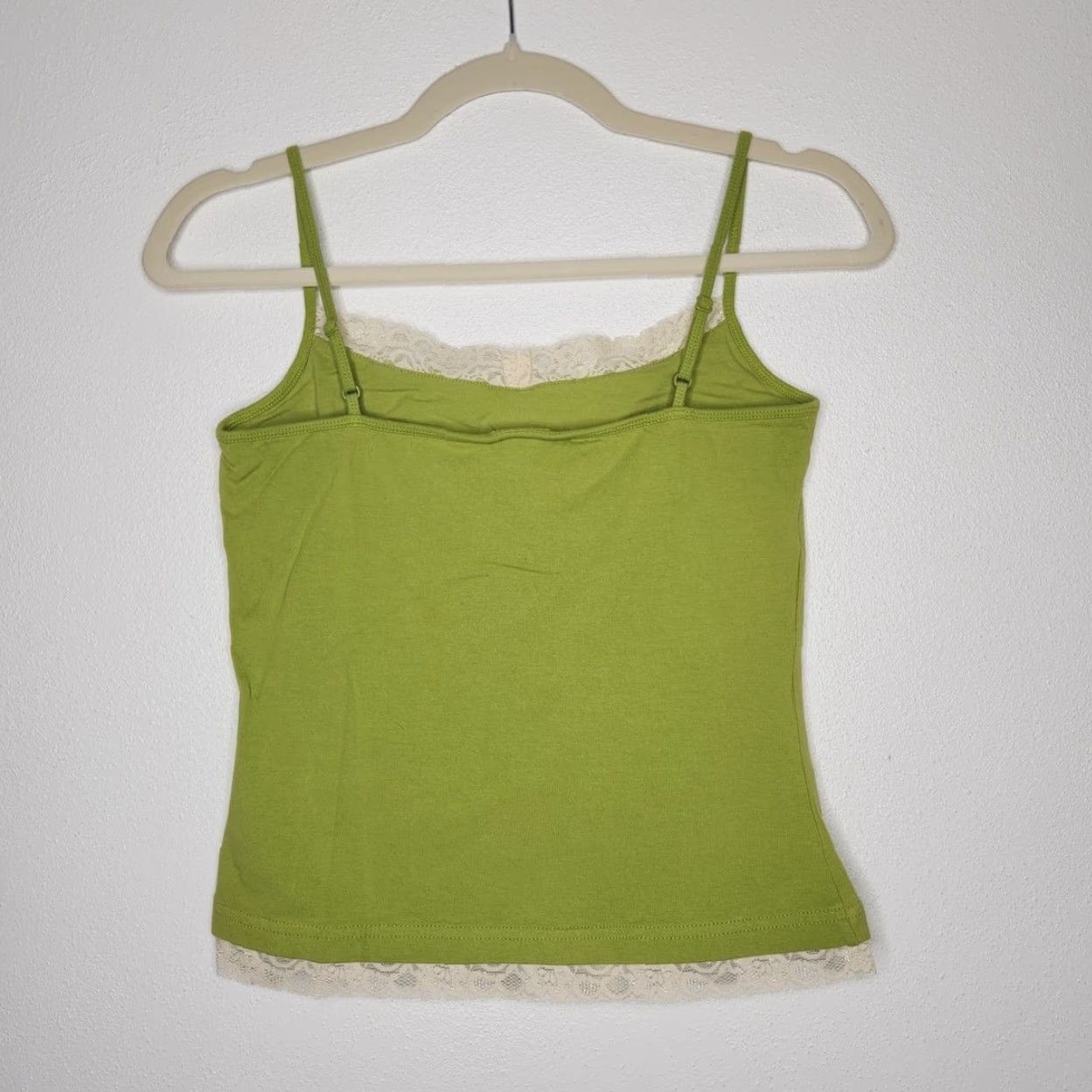 Faded Glory VINTAGE Faded Glory Tank Women Small Green Y2K Fairy Whimsy Lace Cami Bra Size ONE SIZE - 5 Thumbnail