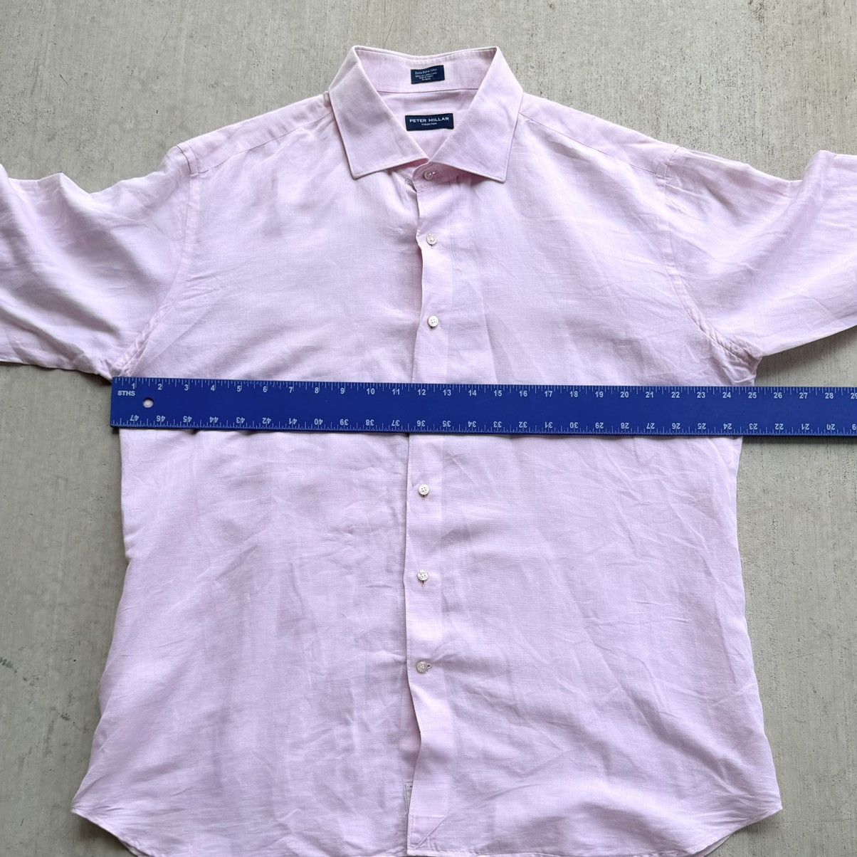 Peter Millar Peter Millar Collection Linen Blend Shirt Men Size 2XL Pink Size US XXL / EU 58 / 5 - 5 Thumbnail