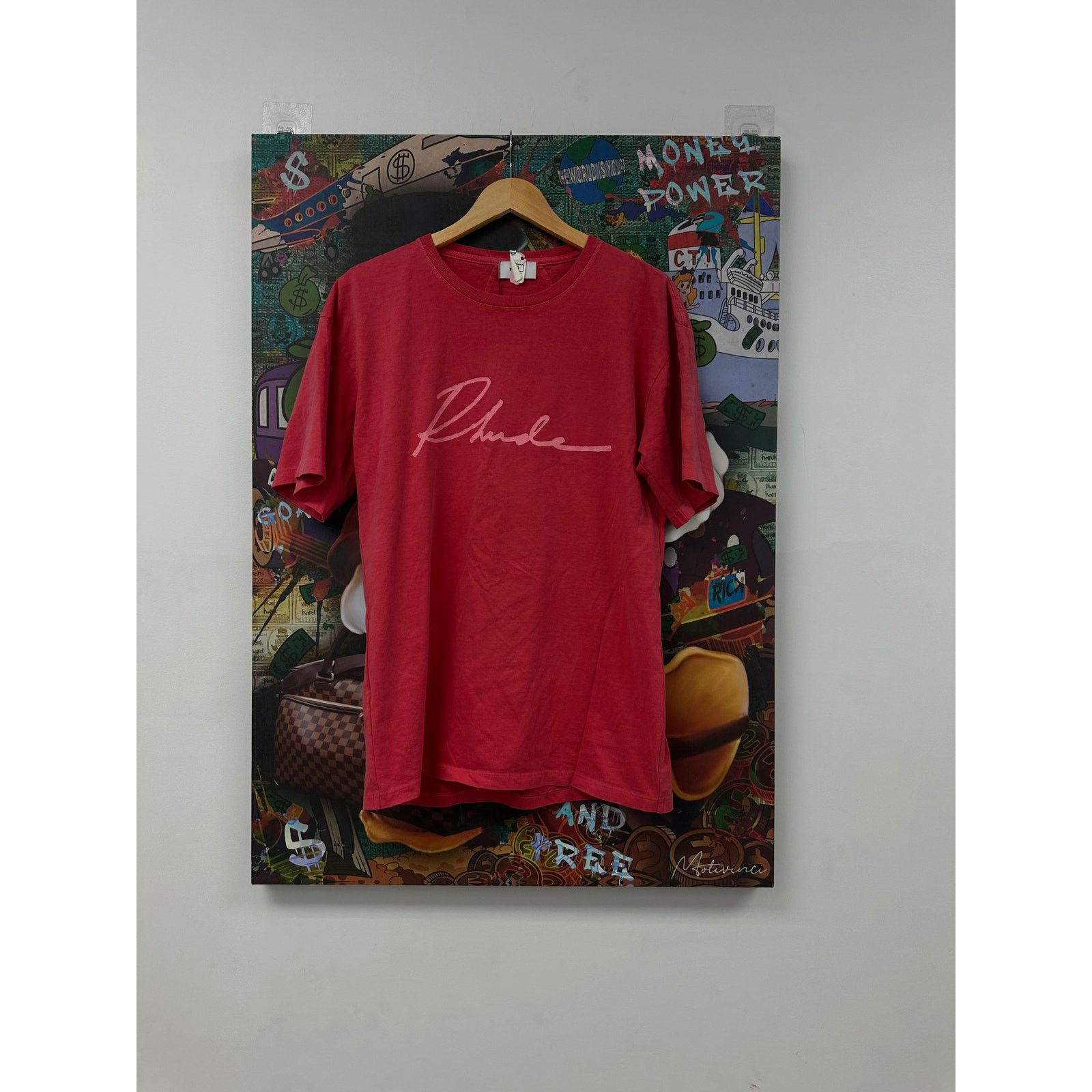 Rhude Rhude Script LoGo Tee Hot Pink Used Small Size US S / EU 44-46 / 1 - 1 Thumbnail