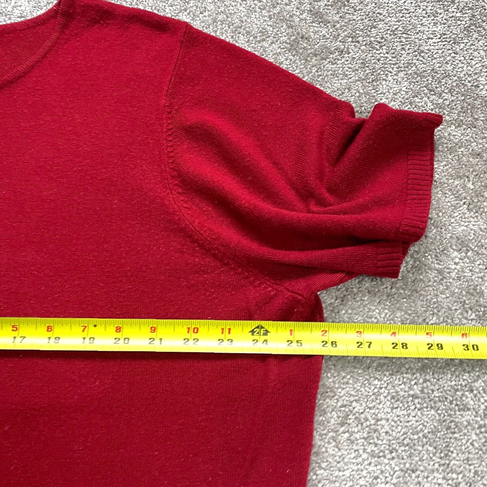 Vintage Unbranded Crew Neck Knit Sweater 2XL Red Solid Short Sleeve Casual Womens Size XXL / US 16-18 / IT 52-54 - 7 Thumbnail