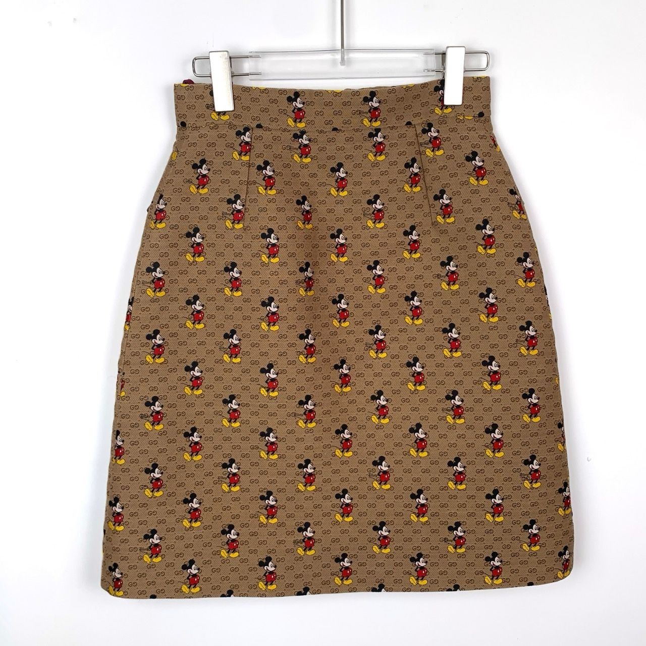 Gucci Gucci x Disney Mickey Mouse GG Print Brown A-Line Skirt (Siz Size 38" / US 16 / IT 52 - 2 Thumbnail