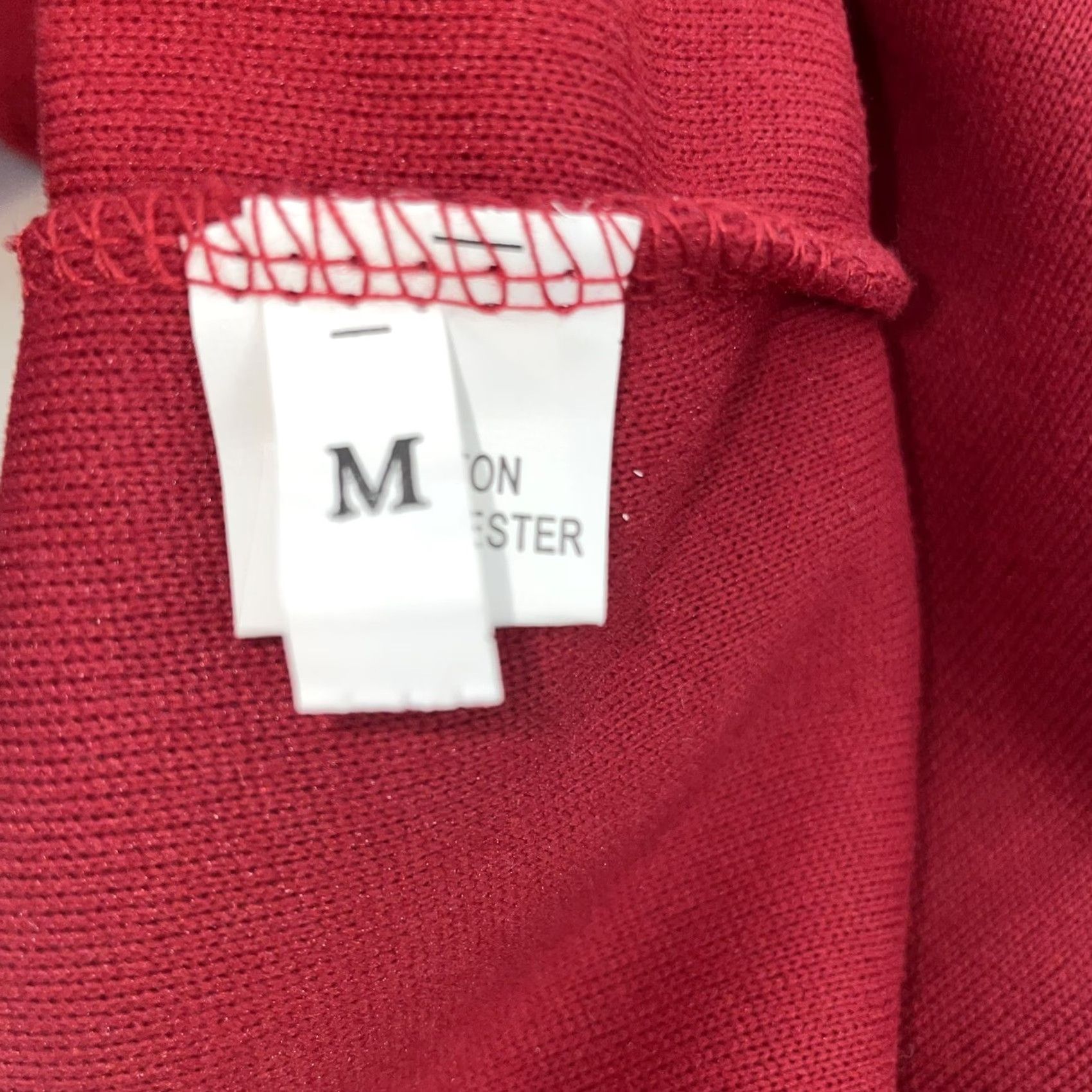 Vintage Women Red Blazer Jacket Long Sleeve Open Front Size M Casual Cotton Poly NWOT Size M / US 6-8 / IT 42-44 - 6 Thumbnail