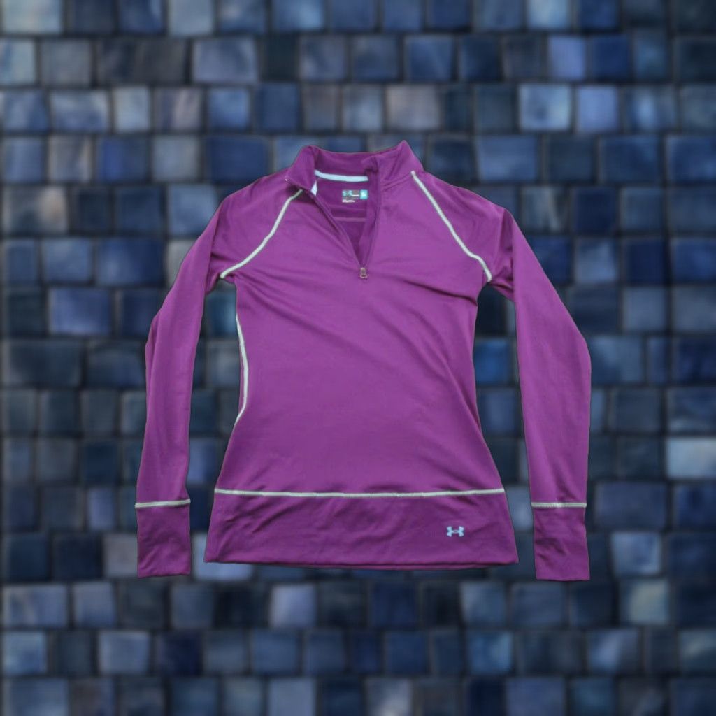 Under Armour Under Armour Compression Women's S 1/4 Zip Pullover Athletic Fitted Baselayer Shirt Size S / US 4 / IT 40 - 1 Thumbnail