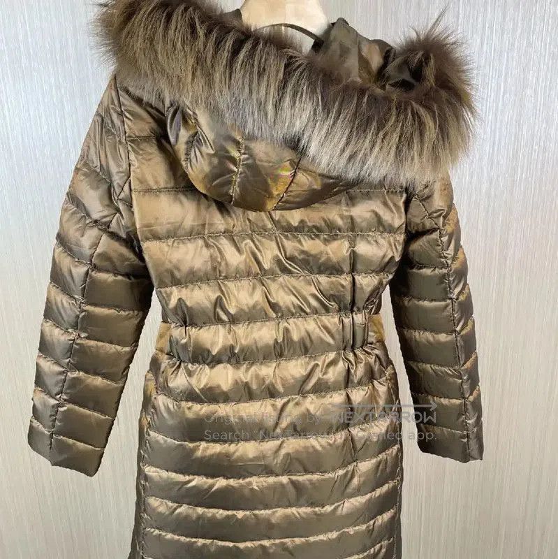 Max Mara MaxMara Gold Polyester Women's Cotton Puffer Coat . Size XS / US 0-2 / IT 36-38 - 2 Thumbnail