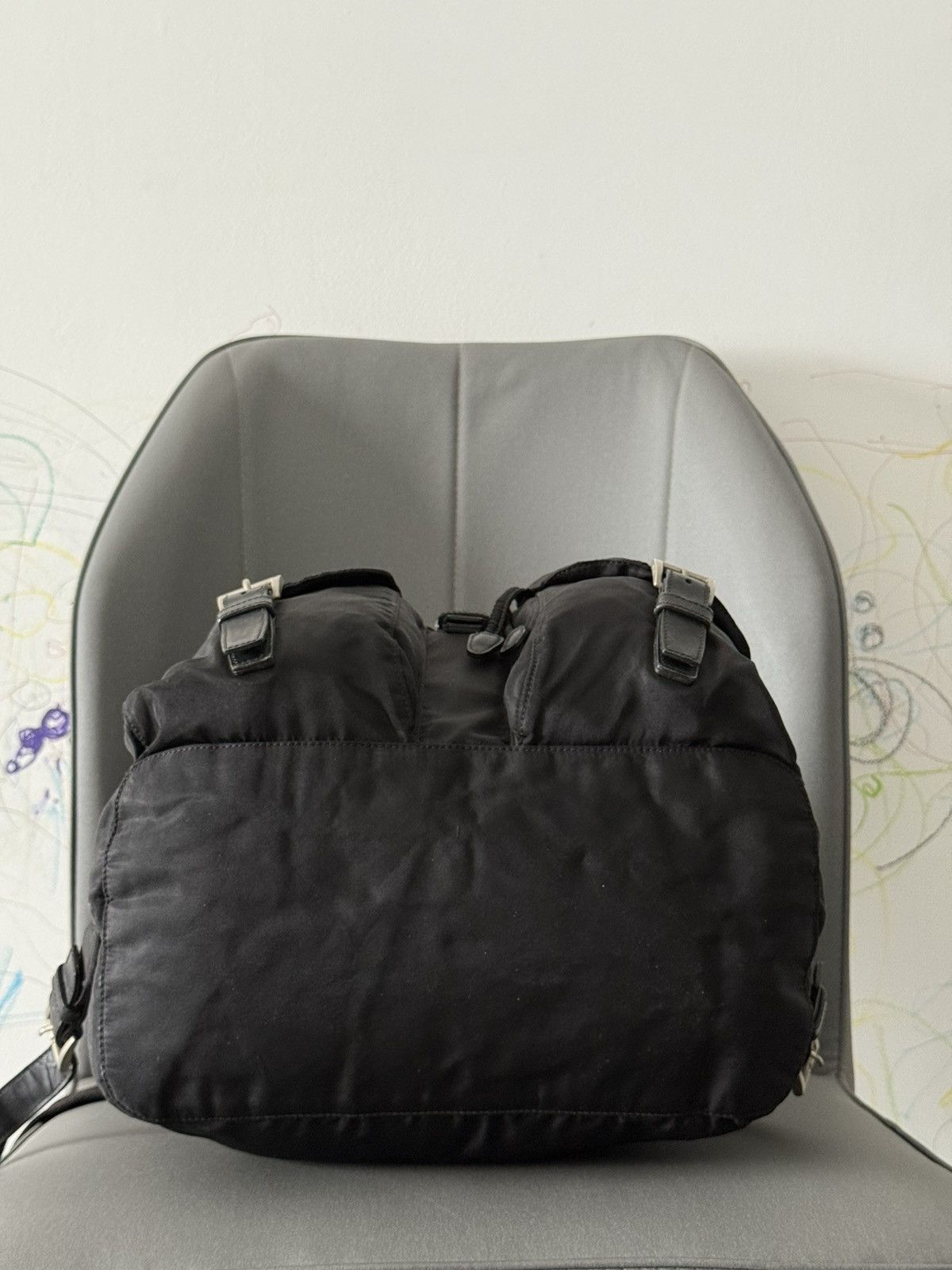 Prada Vintage Prada Black Large Backpack Size ONE SIZE - 6 Thumbnail