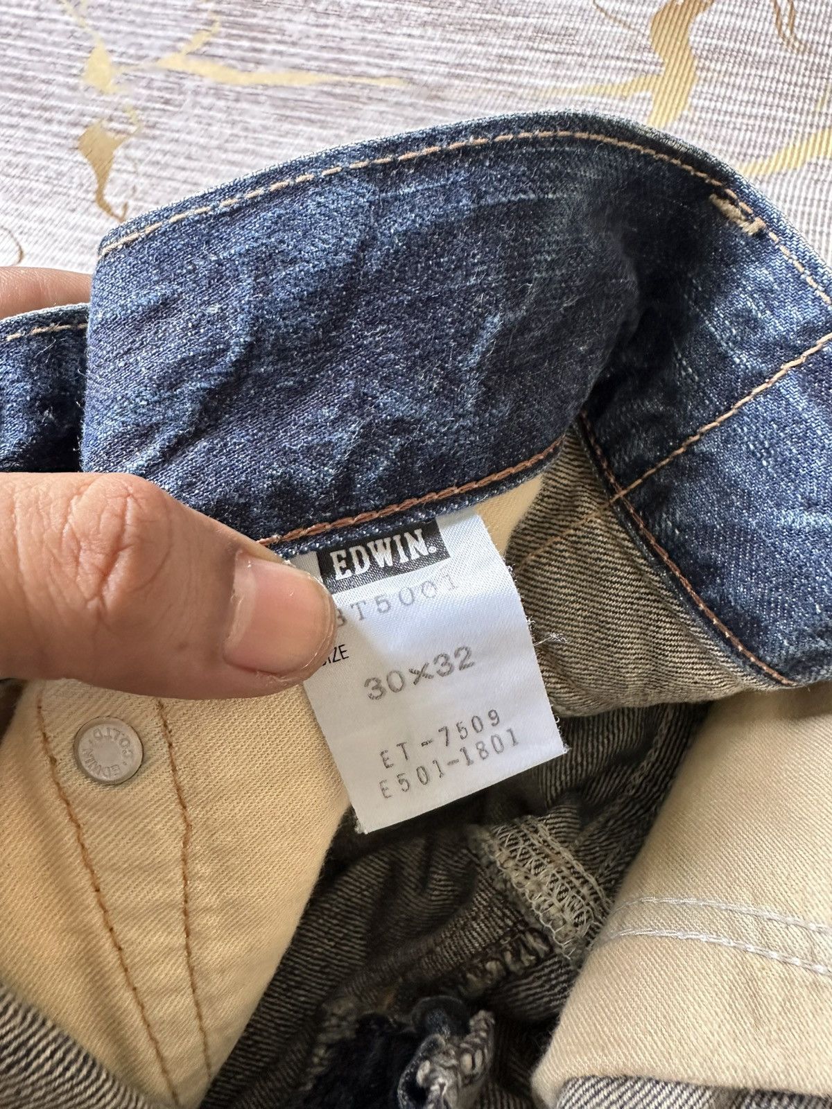 Japanese Brand FLARE Edwin 503 Claw Marks Design Denim Size US 32 / EU 48 - 21 Thumbnail