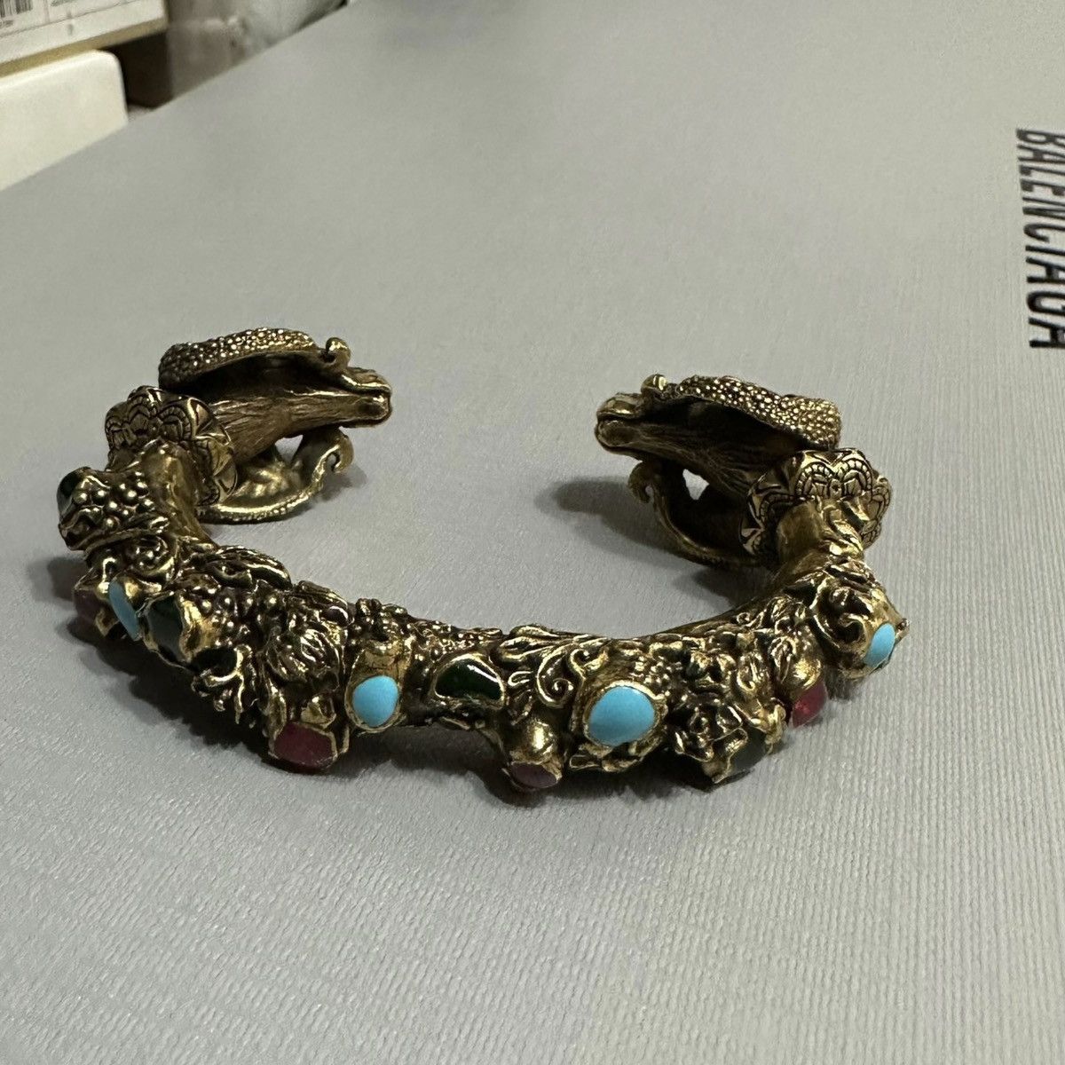 Gucci Gucci Bangle Metal Enamel Aries Bracelet Gold Multicolor Size ONE SIZE - 3 Thumbnail