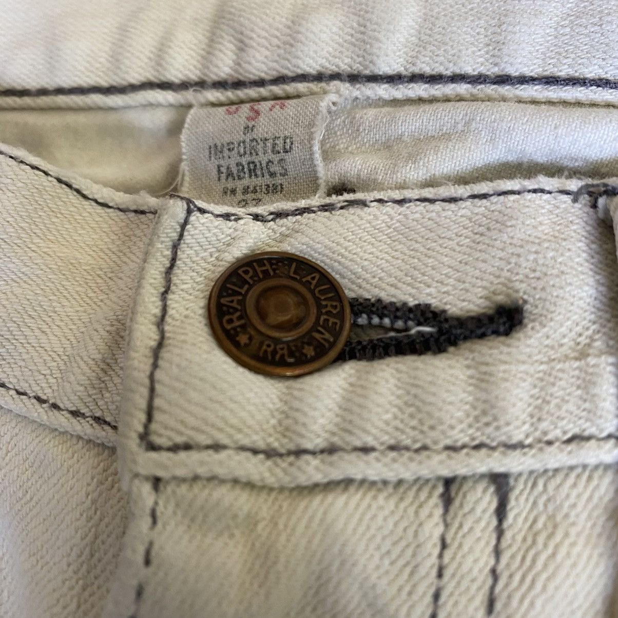 RRL Ralph Lauren Vintage Double RRL Ralph Lauren White Skinny Denim Pants Size US 30 / EU 46 - 6 Thumbnail
