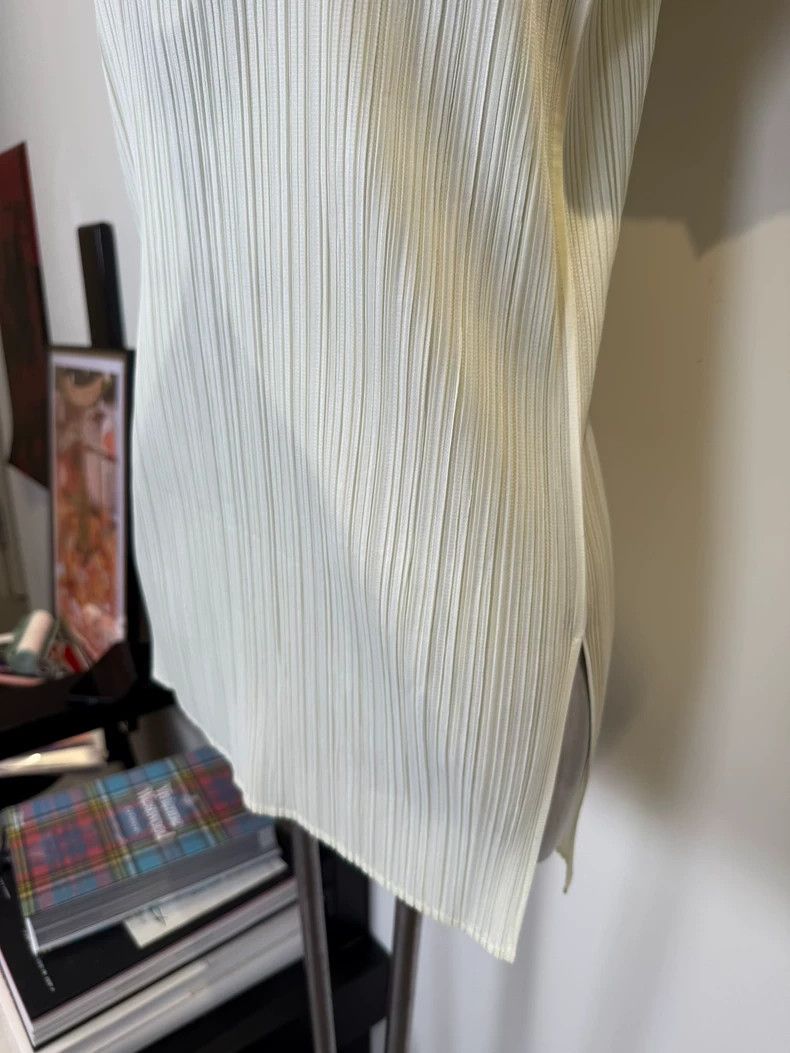 Issey Miyake issey miyake size:4 Pearl white high-necked vest Size XXS / US 00 / IT 34 - 7 Thumbnail