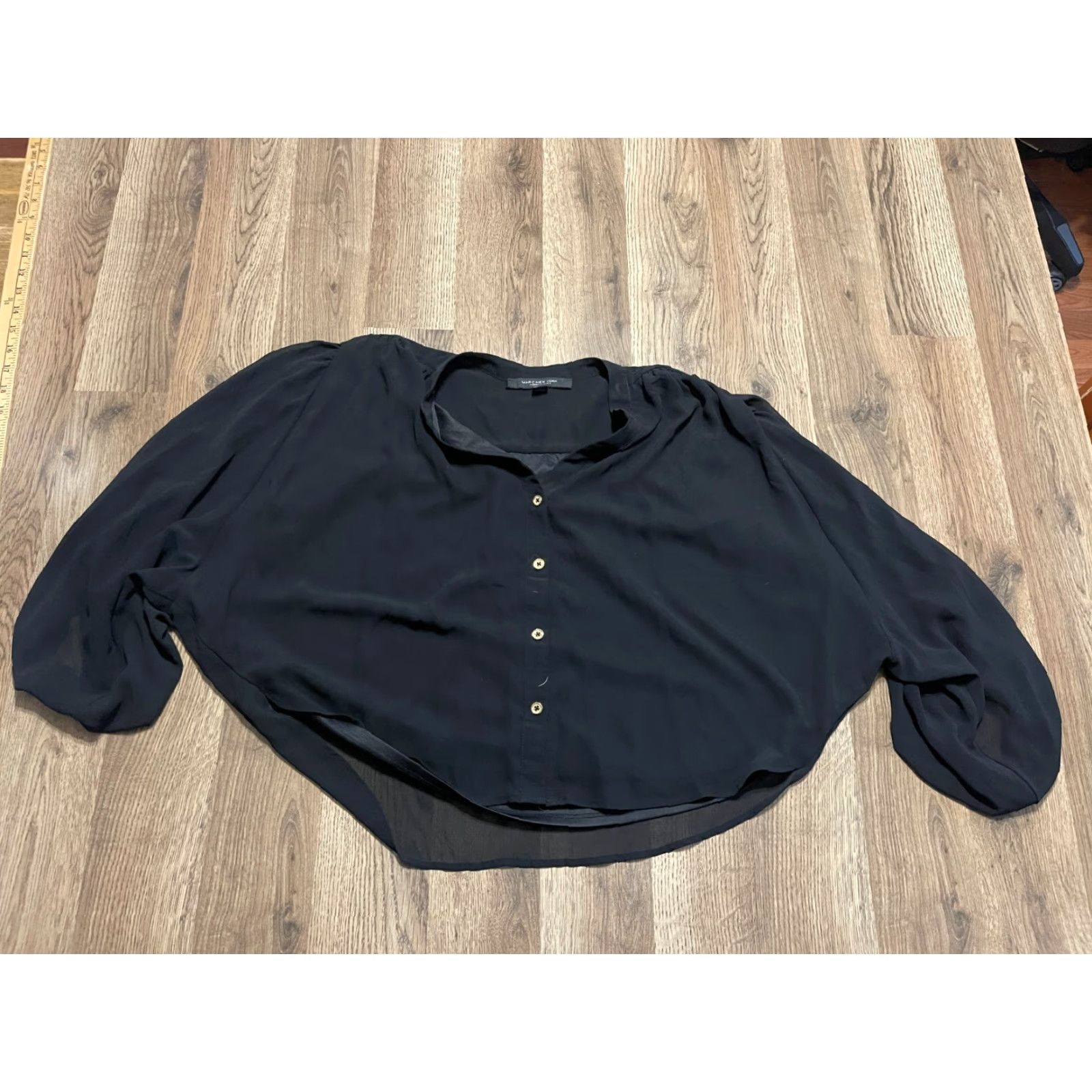 Vintage Marc New York Shirt Women's Size Small Black Button Up Long Sleeve Crop Size S / US 4 / IT 40 - 2 Thumbnail