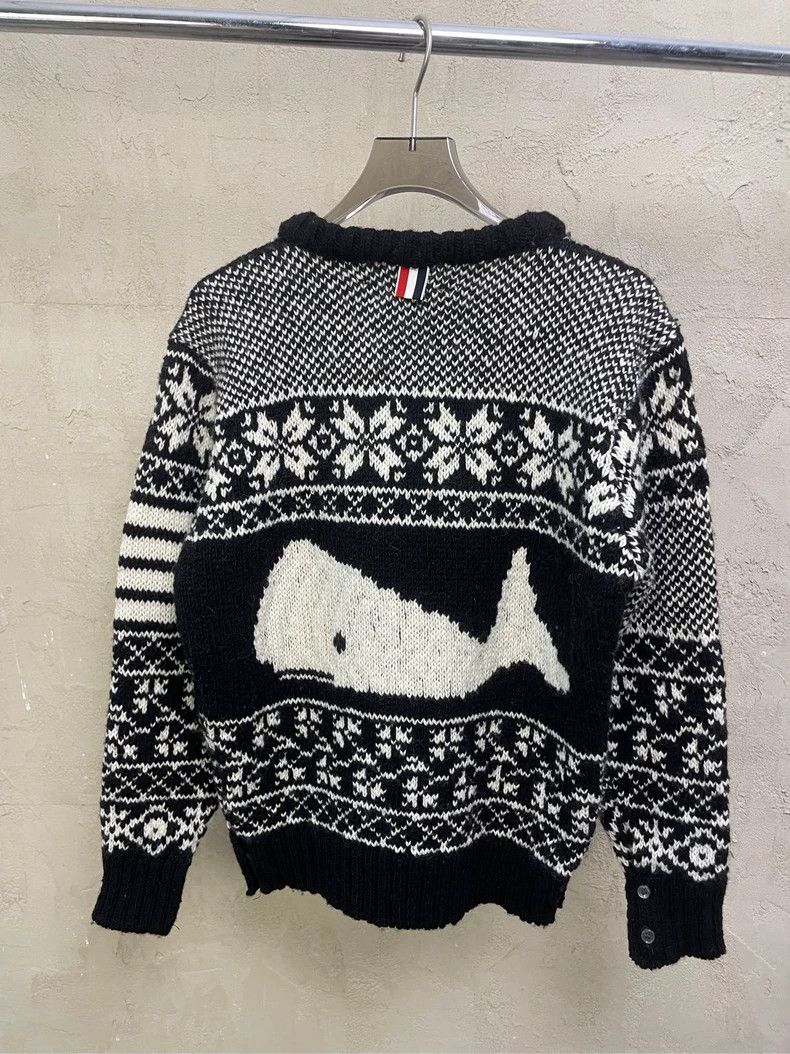 Thom Browne Thom browne Black and white four-striped whale pattern roun Size US S / EU 44-46 / 1 - 2 Thumbnail