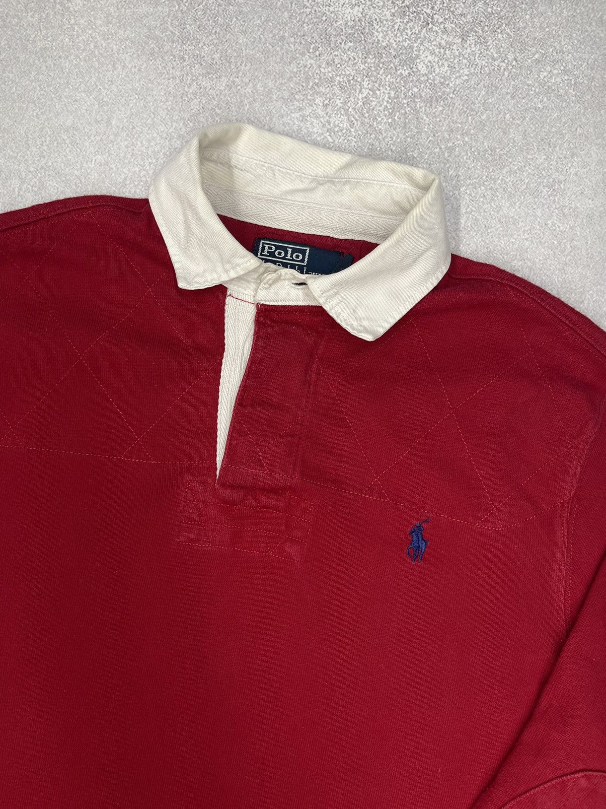 Polo Ralph Lauren Vintage Polo Ralph Lauren Rugby Longsleeve Red Y2K Size US S / EU 44-46 / 1 - 3 Thumbnail