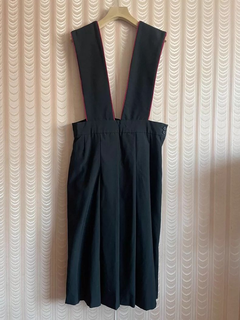 Comme des Garcons Comme des Garcons Black strap skirt pleated skirt skirt dr Size L / US 10 / IT 46 - 1 Thumbnail