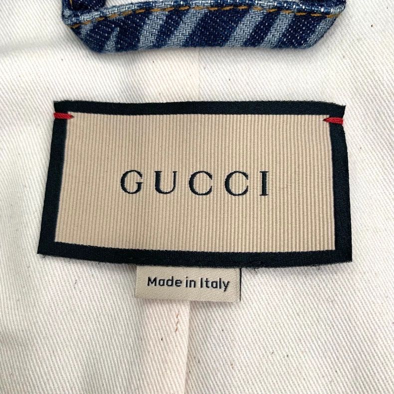Gucci GucciDark blue logo jacquad full printed cotton lapel singl Size US M / EU 48-50 / 2 - 5 Thumbnail