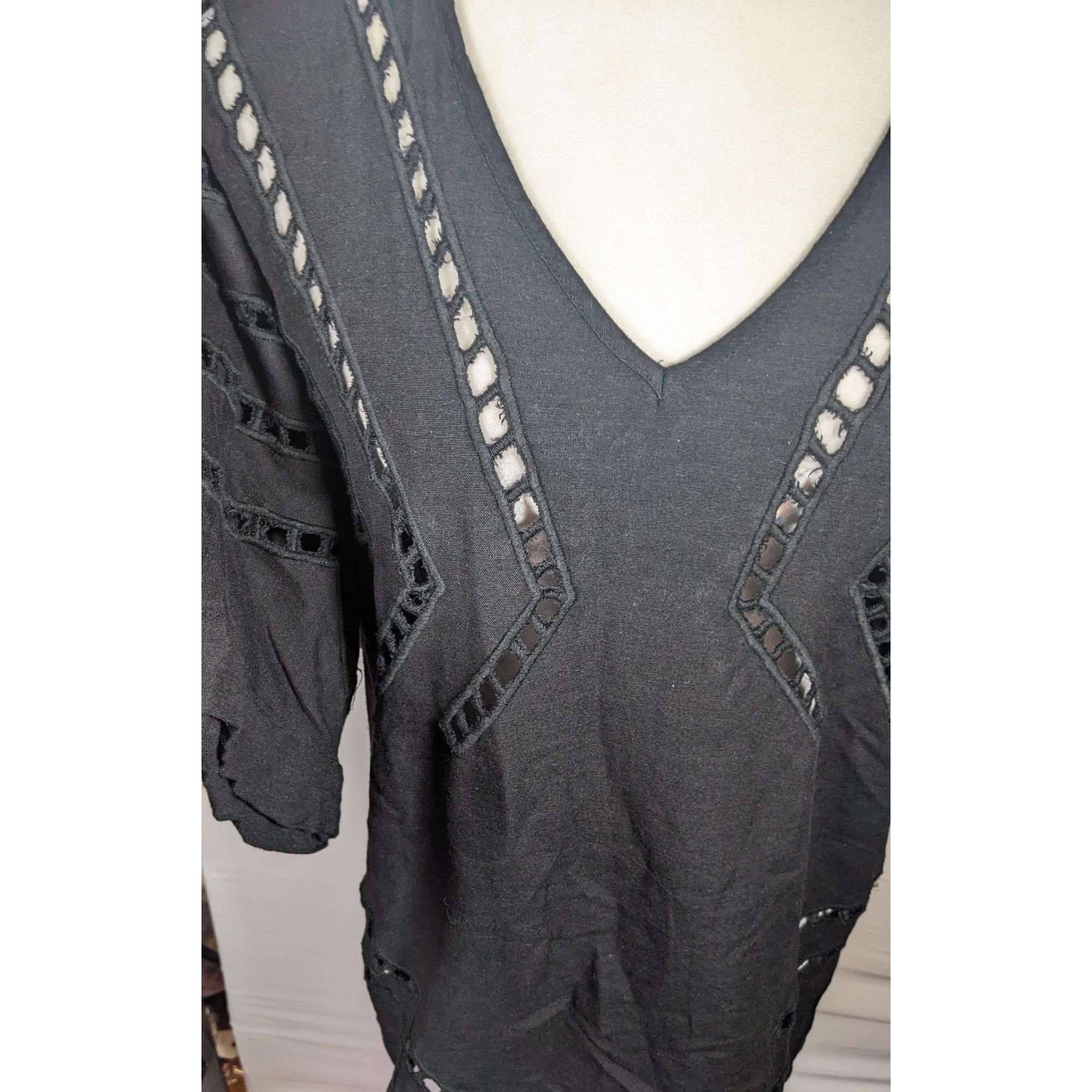 Other Vix Paula Hermanny Gothic Black Swim Cover With Cutout Accen Size ONE SIZE - 6 Thumbnail
