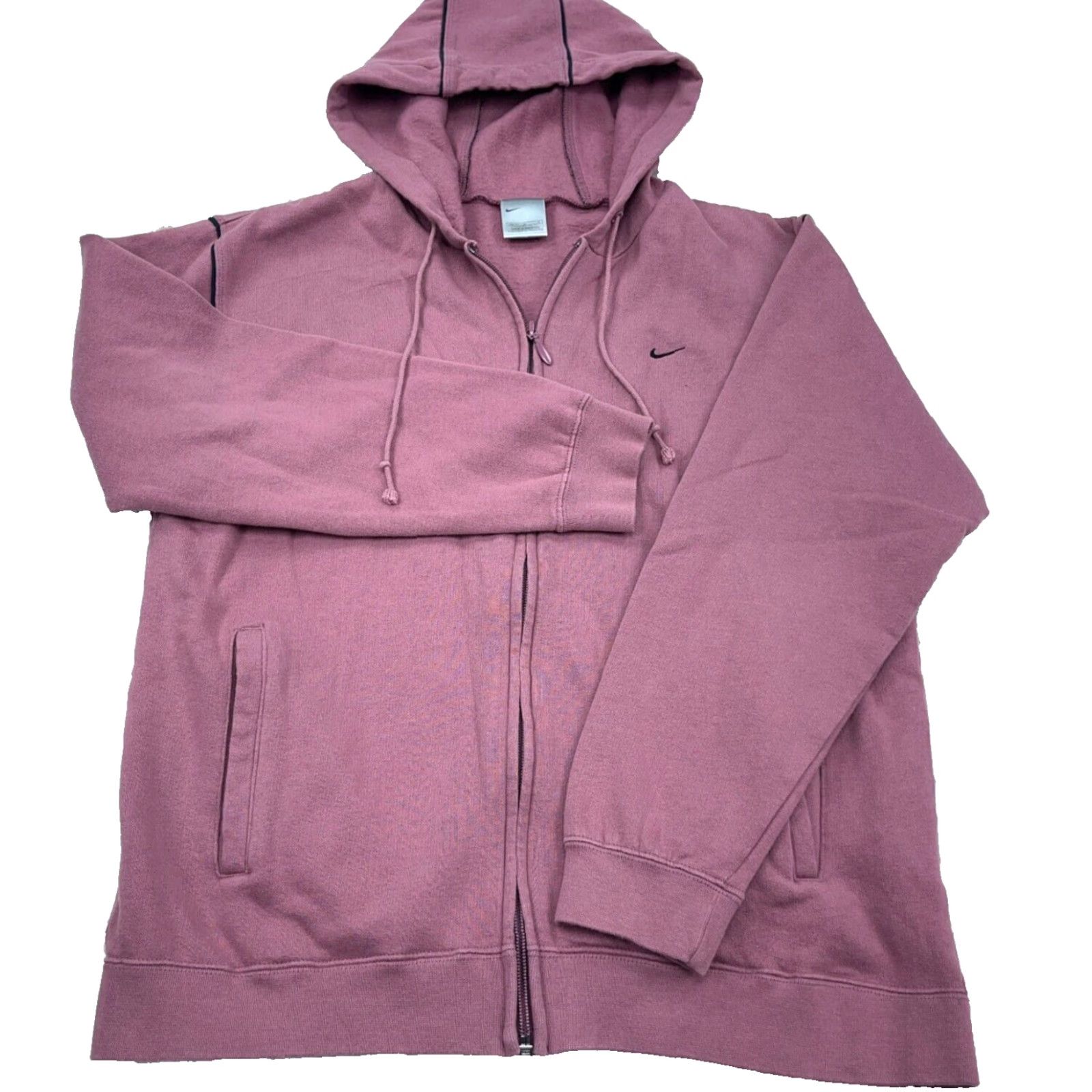 Nike Vintage Nike Hoodie Women M Pink Full Zip Sweatshirt Jacket Y2K Track Suit Size M / US 6-8 / IT 42-44 - 2 Thumbnail