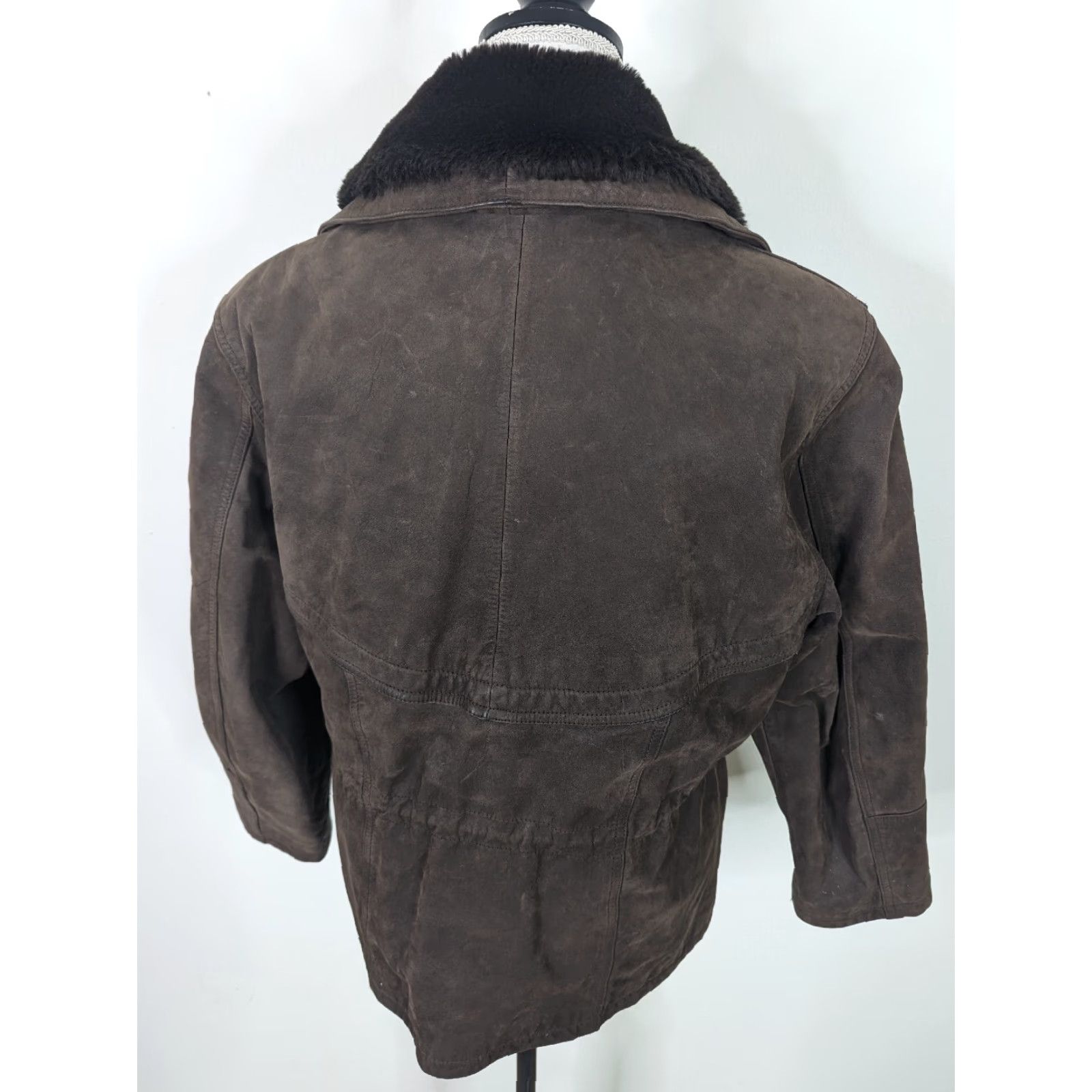 Wilson Vtg Adventure Bound Leather Bomber Jacket Women's M Aviator Sherpa Collar Brown - Vintage Women’s Jacket Size M / US 6-8 / IT 42-44 - 3 Thumbnail