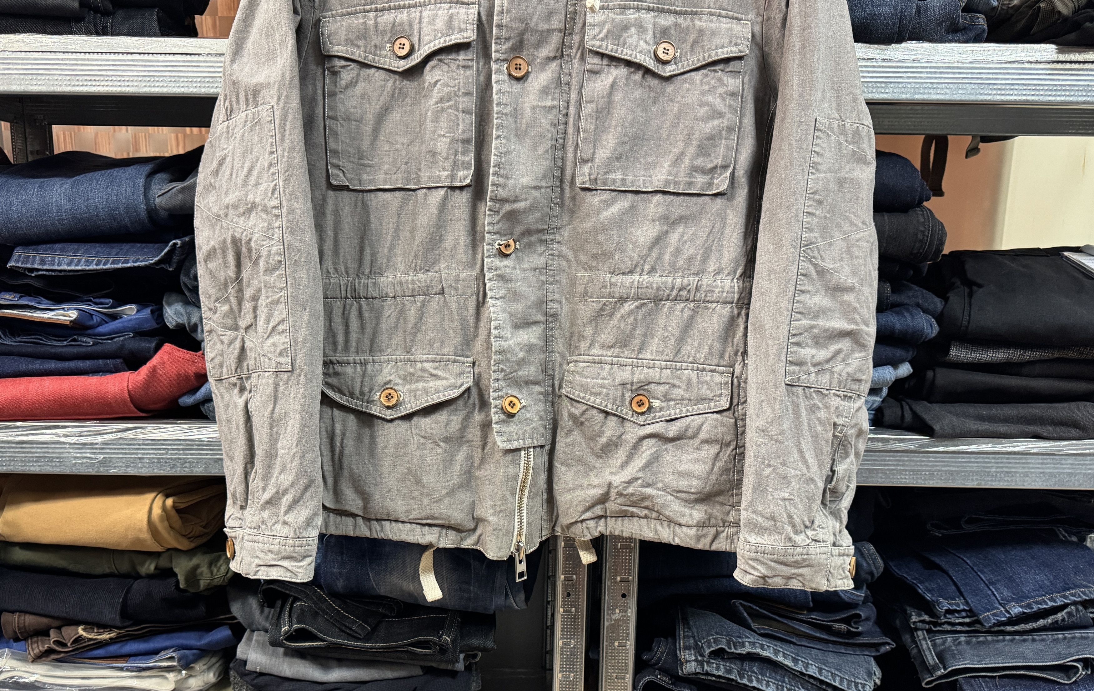 Allsaints AllSaints 4 Pockets Gray Jacket Size US XXL / EU 58 / 5 - 5 Thumbnail