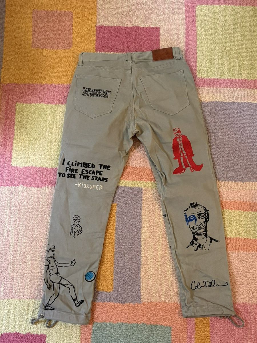 KidSuper KidSuper Embroidered Pants Size US 30 / EU 46 - 2 Thumbnail