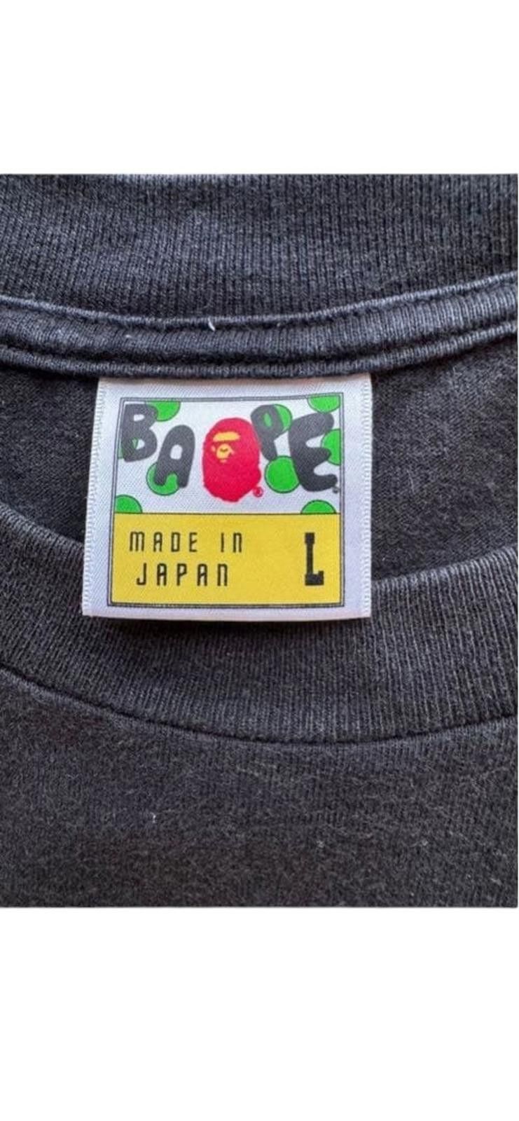 Bape - M Black Shirt Blue Logo