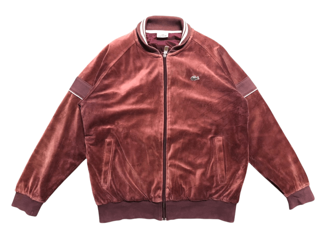 Lacoste Lacoste Velvet Sweater Zipper Jacket Sunfaded Distressed Size US L / EU 52-54 / 3 - 1 Thumbnail