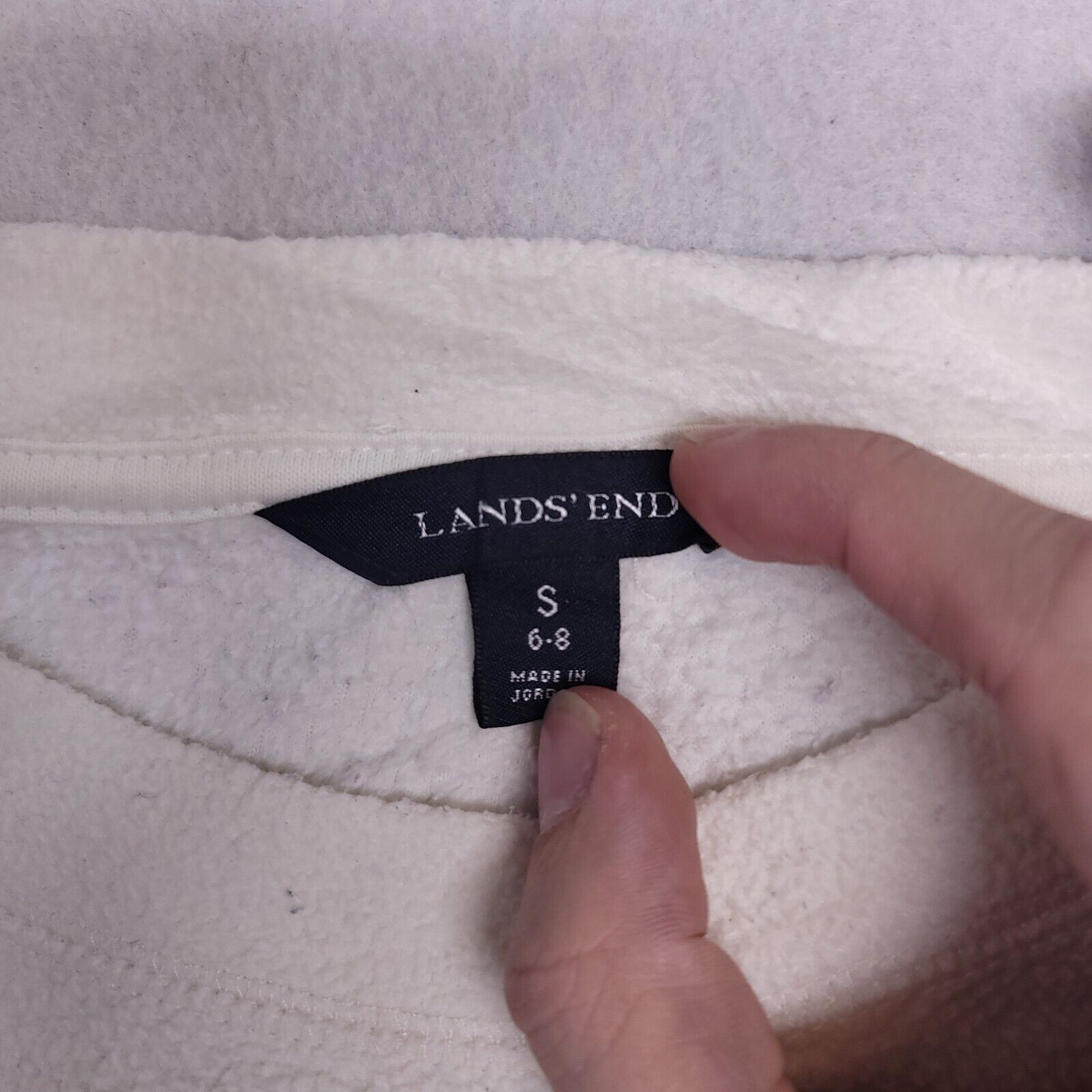 Lands' End Lands End Cotton Pullover Sweatshirt Womens Size S White Size S / US 4 / IT 40 - 3 Thumbnail