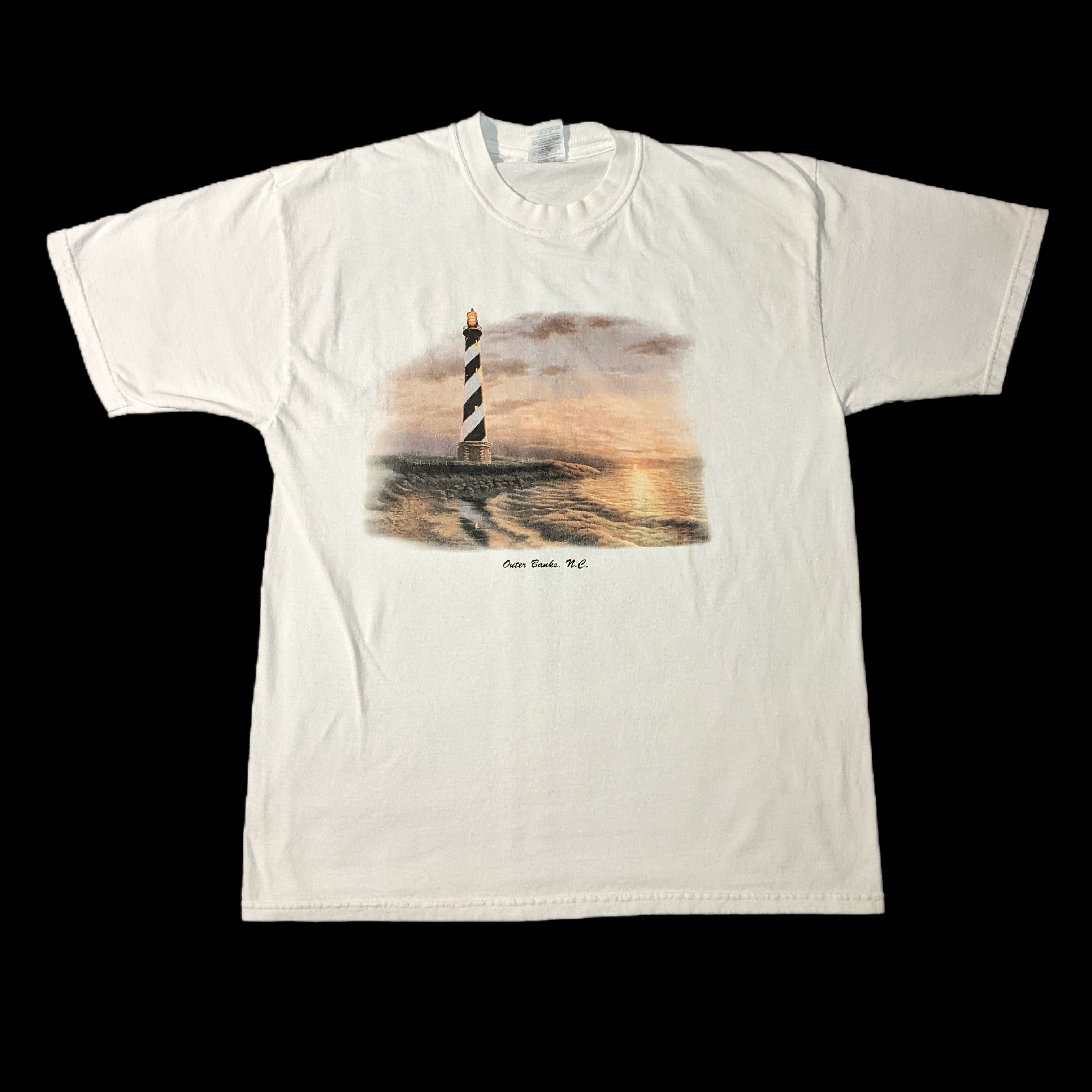Jerzees Year 00s 2000s Outer Banks I Survived Hurricane Alex Tee Size US XL / EU 56 / 4 - 1 Thumbnail
