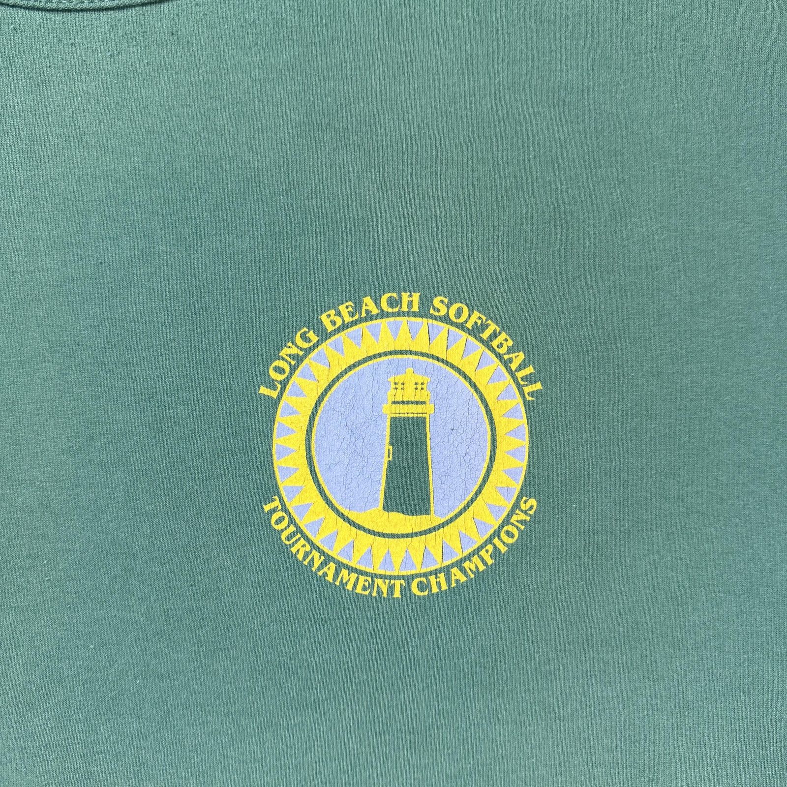 Russell Athletic Vintage 90s Russell Athletic Long Beach Softball Tee XL Size US XL / EU 56 / 4 - 6 Thumbnail