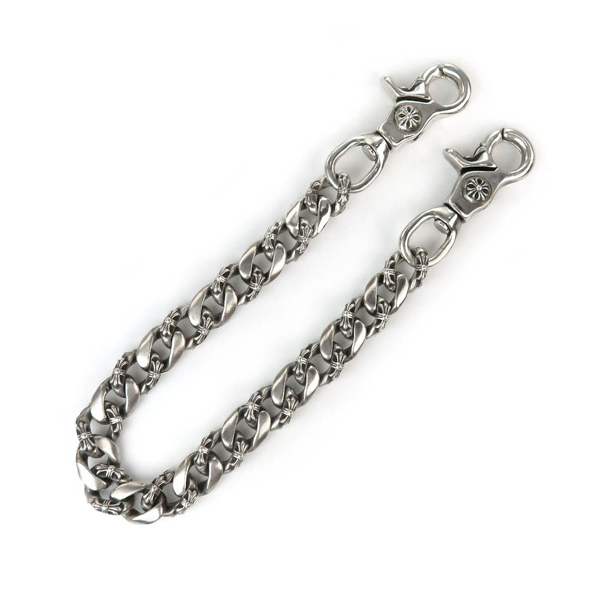image of Chrome Hearts Fancy Link Cuban Wallet Chain in Silver, Men's