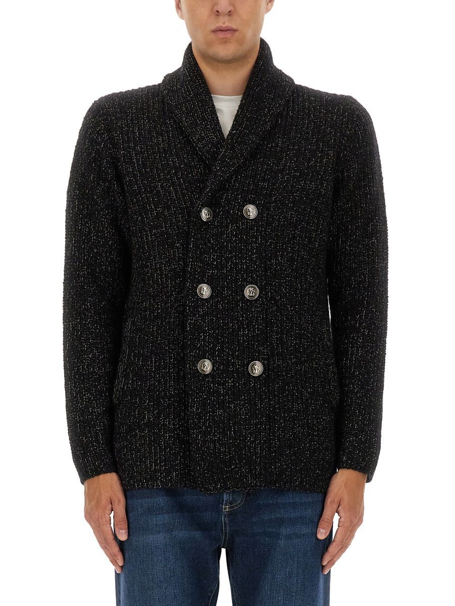 Brunello Cucinelli BRUNELLO CUCINELLI DOUBLE-BREASTED CARDIGAN - BLUE (IT 50) Size US L / EU 52-54 / 3 - 1 Thumbnail