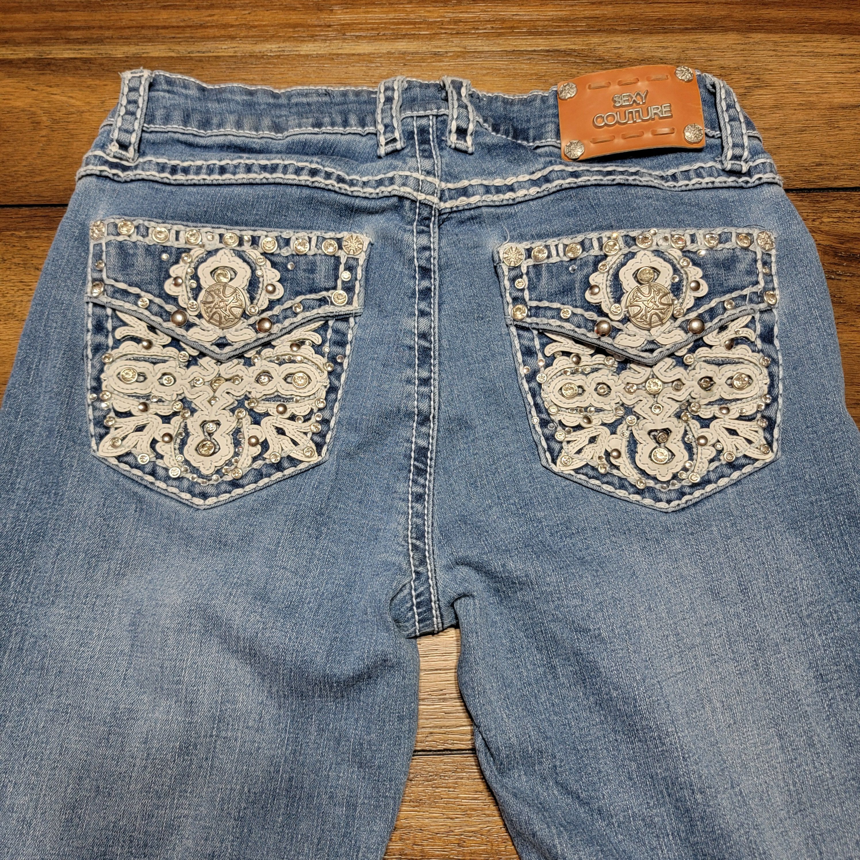 Other Sexy Couture Premium Denim Jeans Bling Pockets - Junior 9 Size 28" / US 6 / IT 42 - 5 Thumbnail