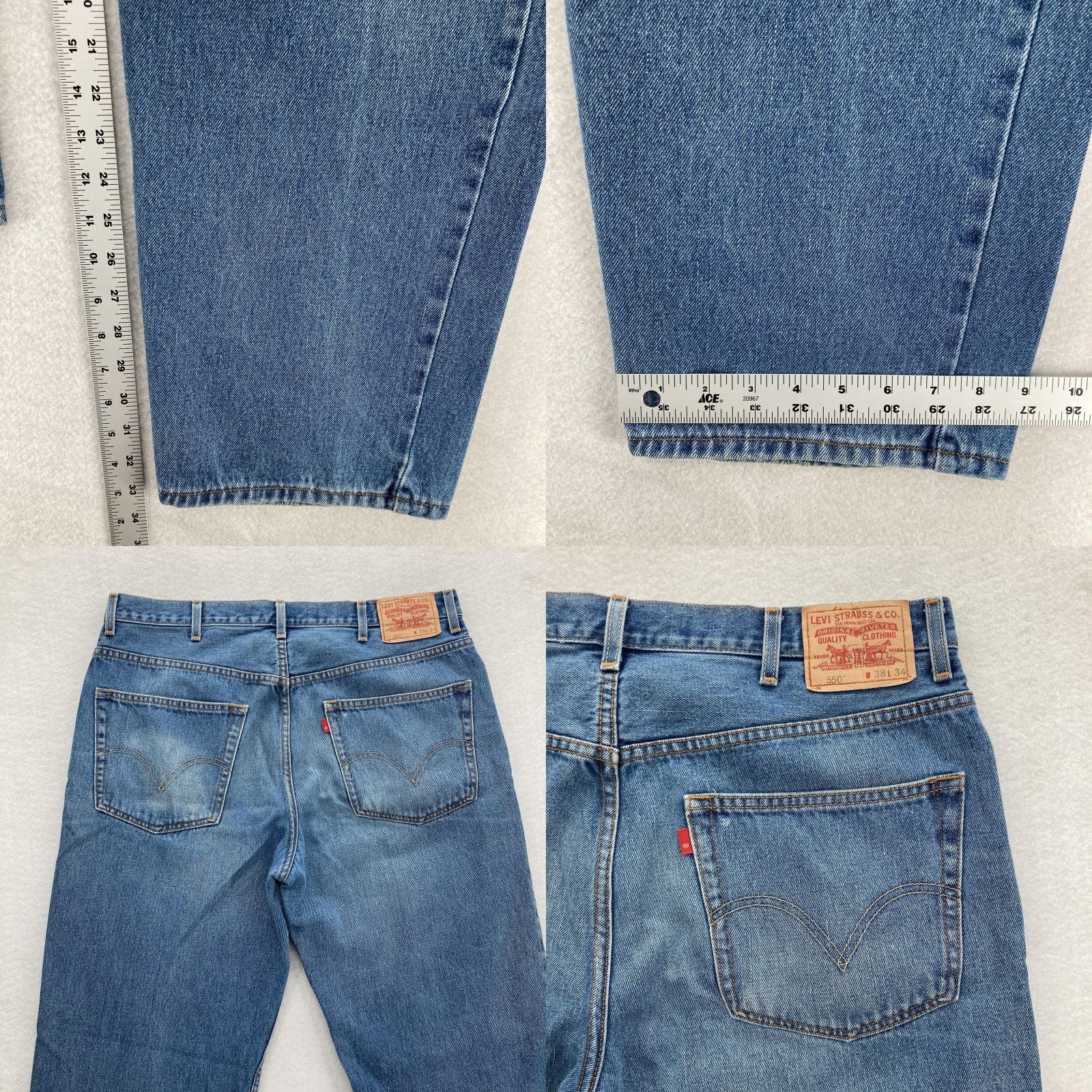 Levi's VINTAGE Levi's 550 Jeans Mens 38x34 Blue Relaxed Fit Tapered Leg Denim 2005 Y2K Size US 38 / EU 54 - 8 Thumbnail